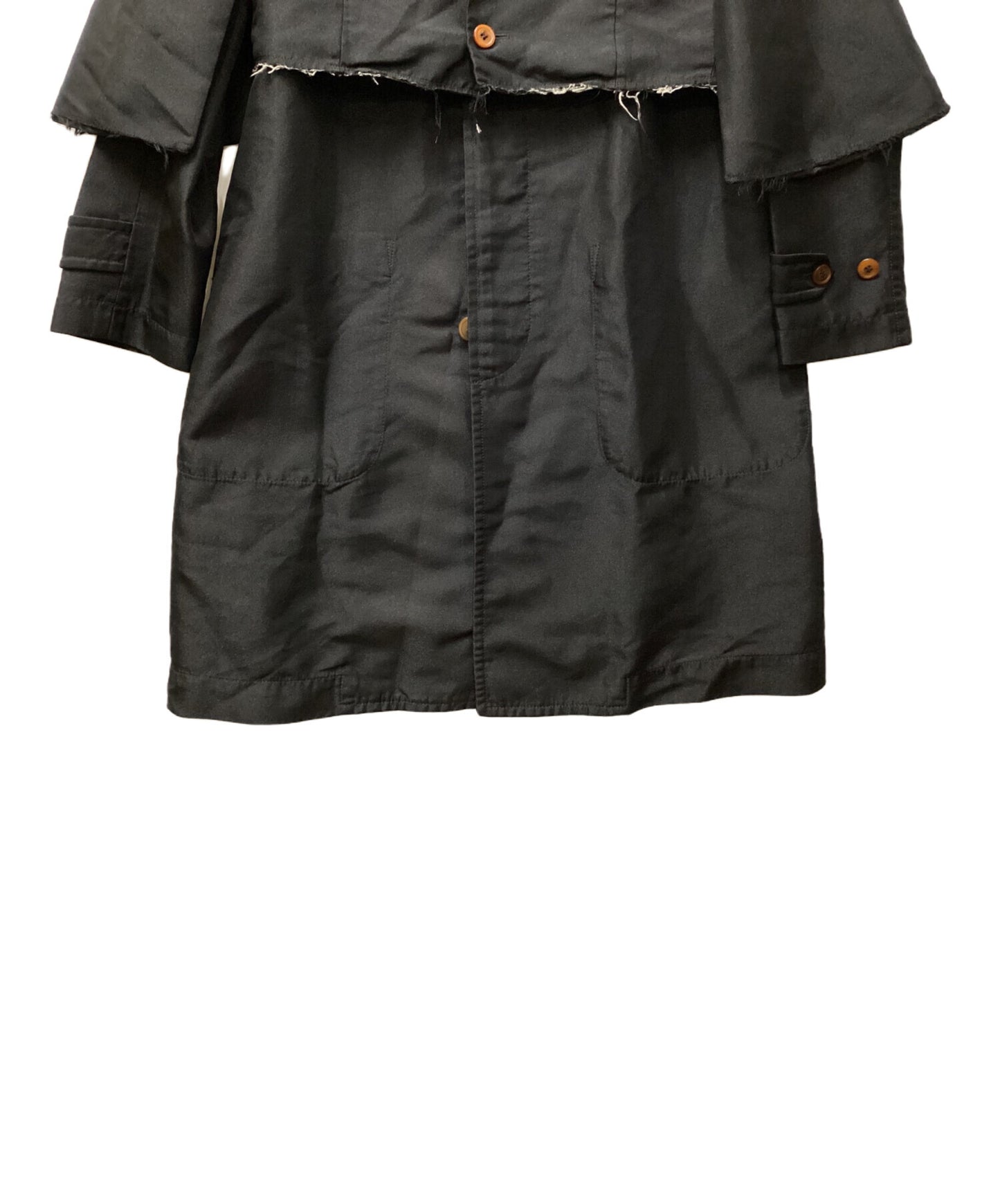 [Pre-owned] COMME des GARCONS HOMME PLUS hemmed-detailed coat PF-J065