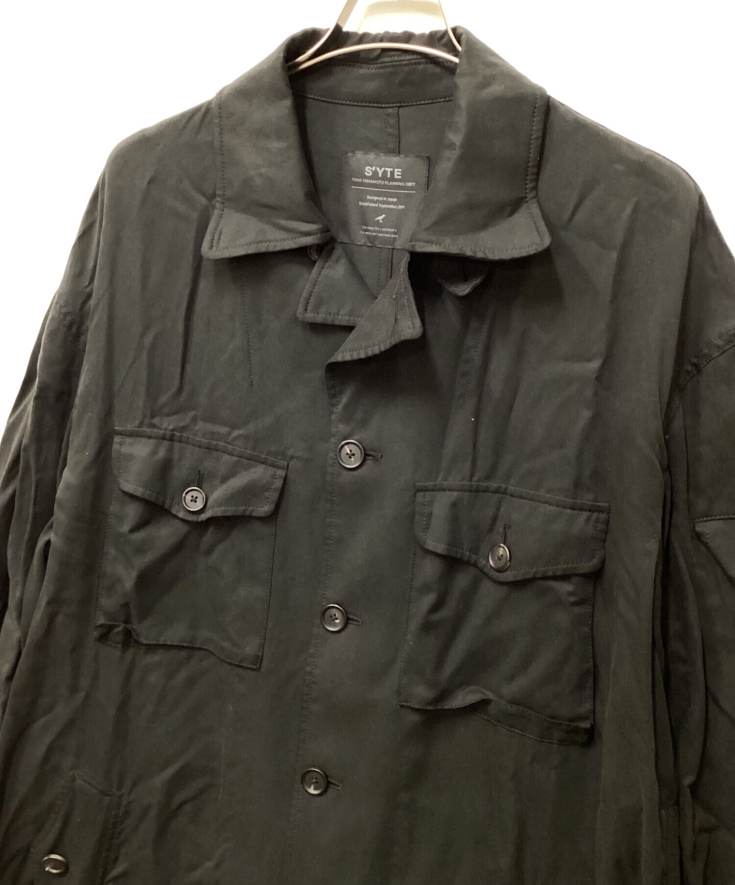 [Pre-owned] s'yte BIO-WASH LYOCELL TWILL OVERSIZE MILITARY COAT UI-C02-204