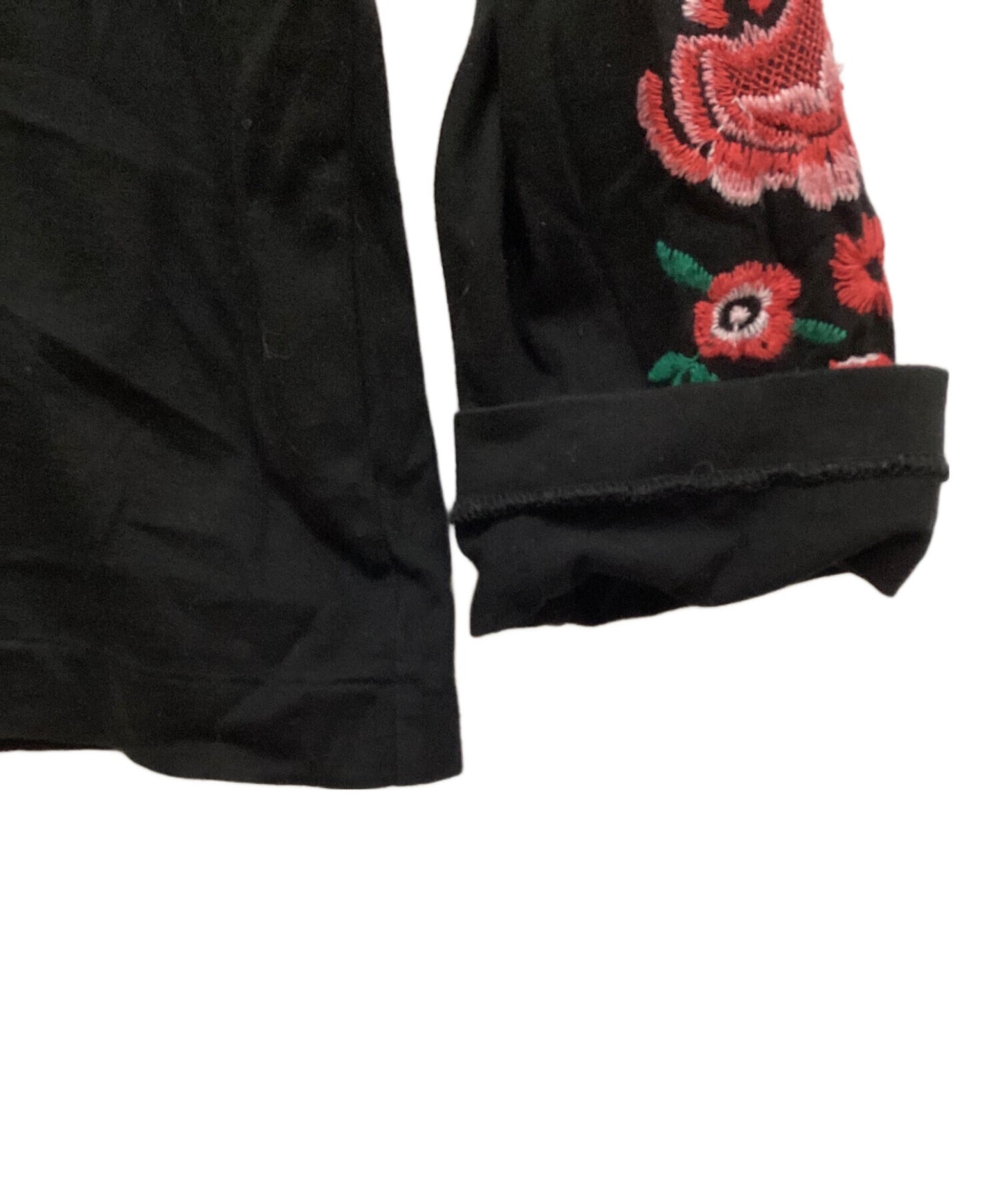 [Pre-owned] COMME des GARCONS HOMME PLUS Rose Embroidery Long Sleeve T-Shirt PI-T027