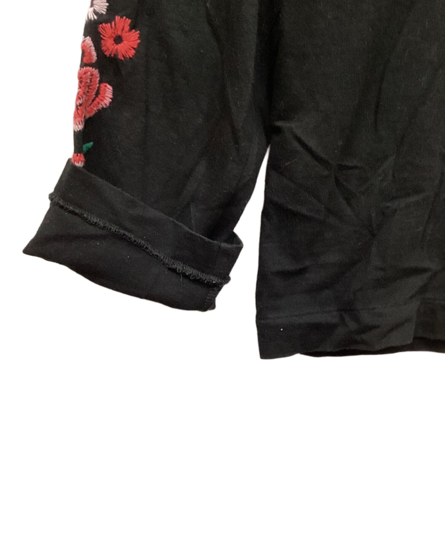 [Pre-owned] COMME des GARCONS HOMME PLUS Rose Embroidery Long Sleeve T-Shirt PI-T027