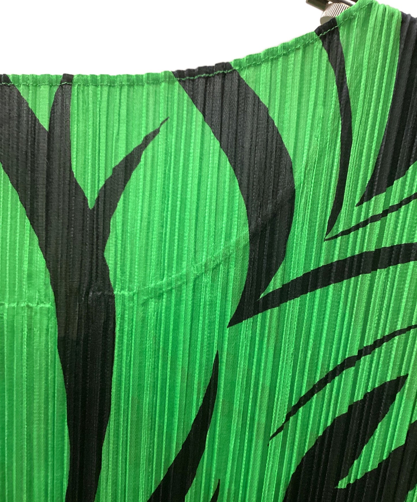 [Pre-owned] PLEATS PLEASE Zebra Pleated Zip Sleeveless Dress PP71-JE696