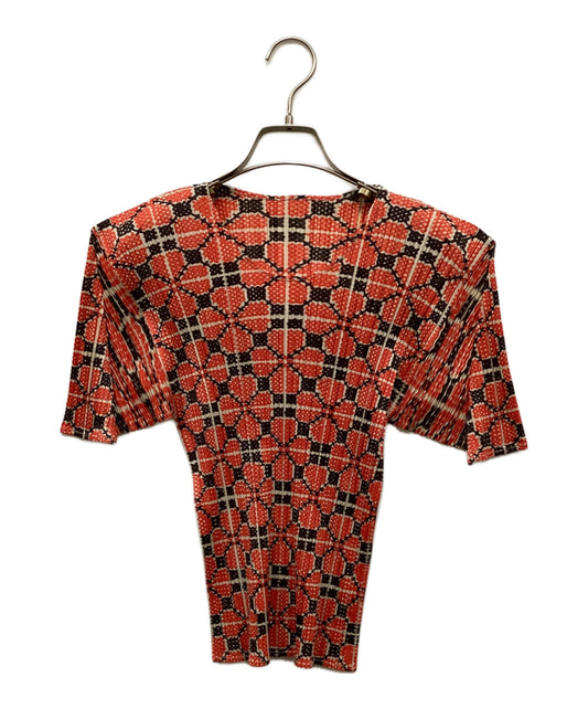 [Pre-owned] PLEATS PLEASE Clover Transfer Pleated Blouse PP82-JK533