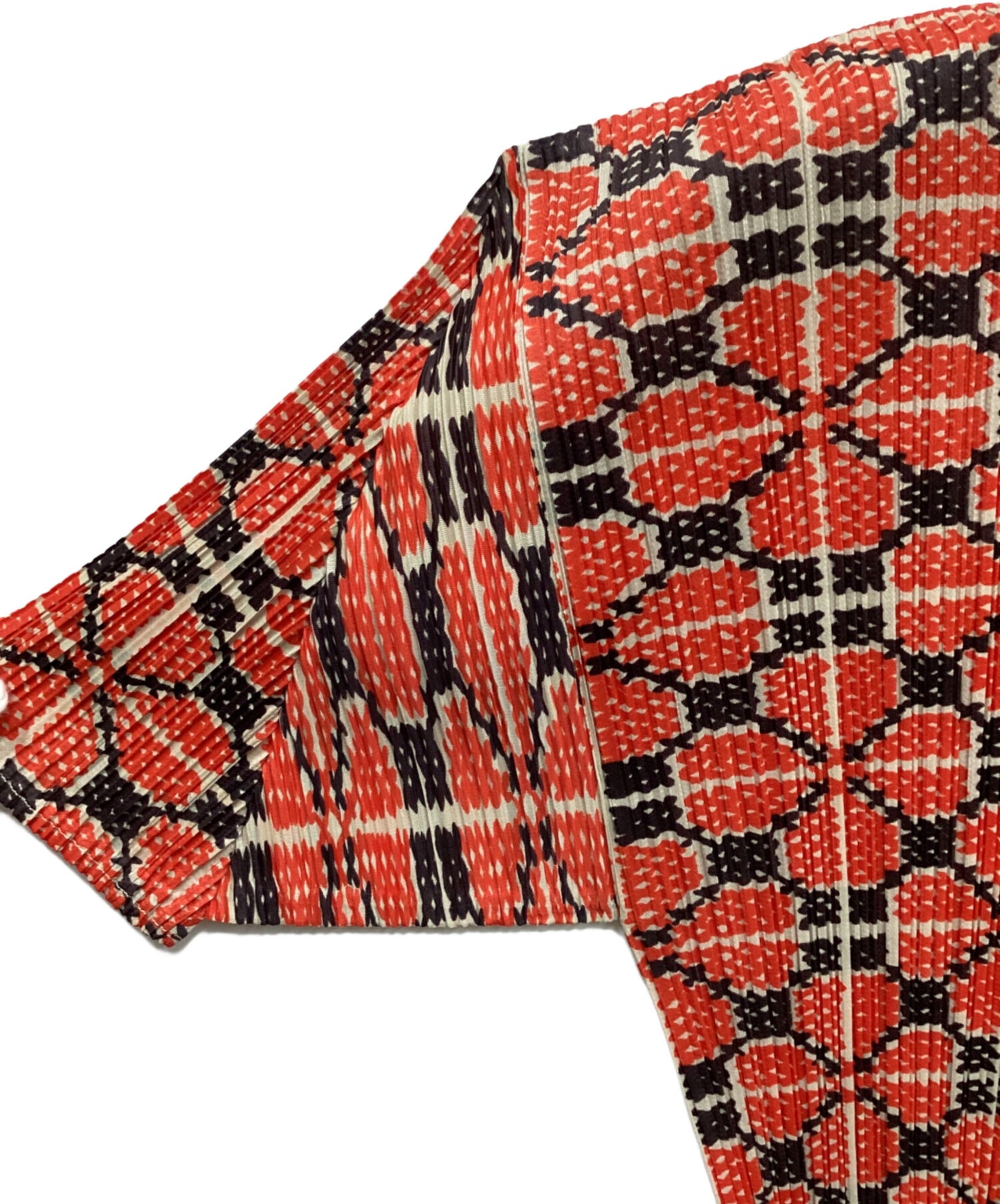 [Pre-owned] PLEATS PLEASE Clover Transfer Pleated Blouse PP82-JK533