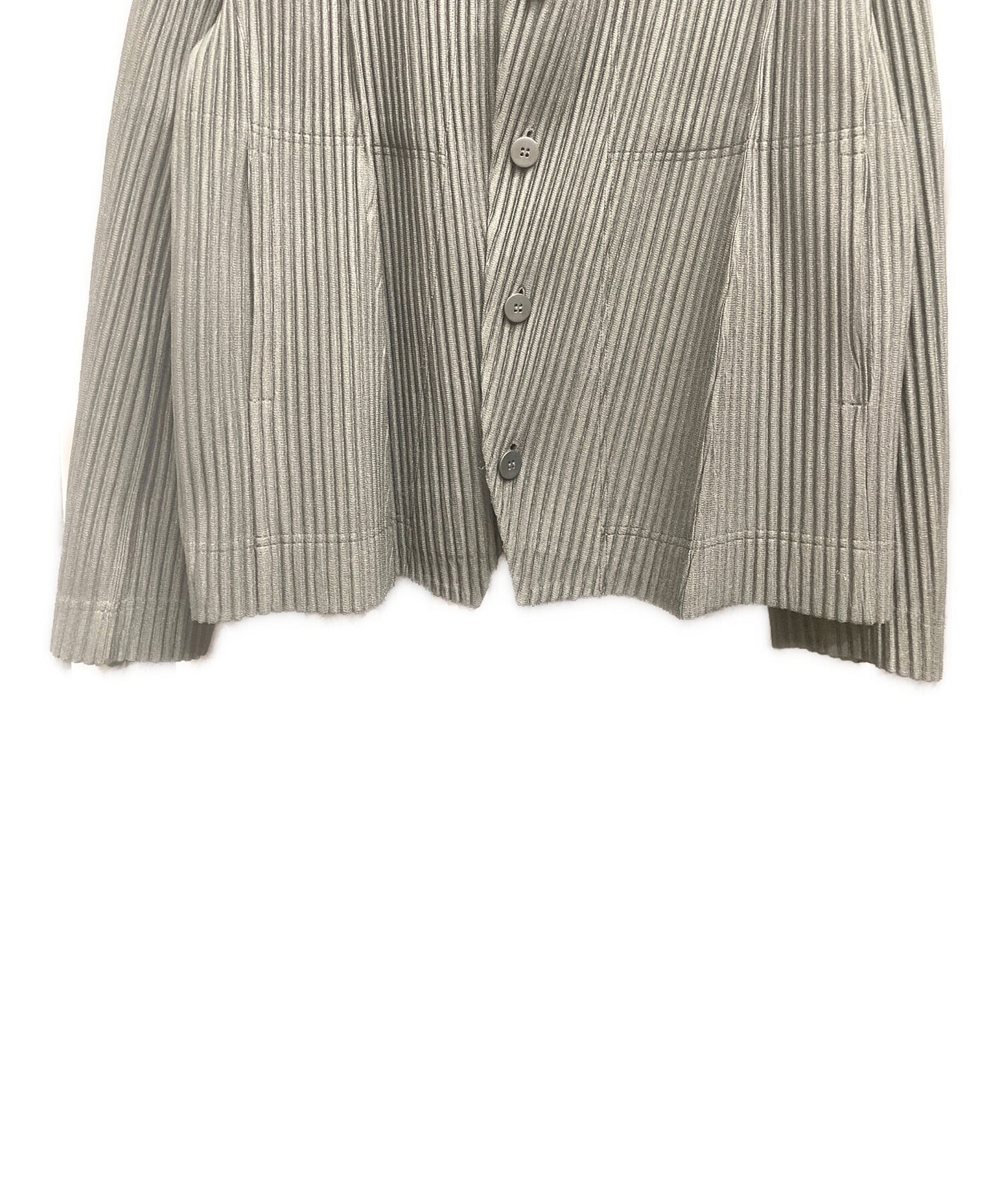 [Pre-owned] HOMME PLISSE ISSEY MIYAKE collarless pleated jacket HP21JD170