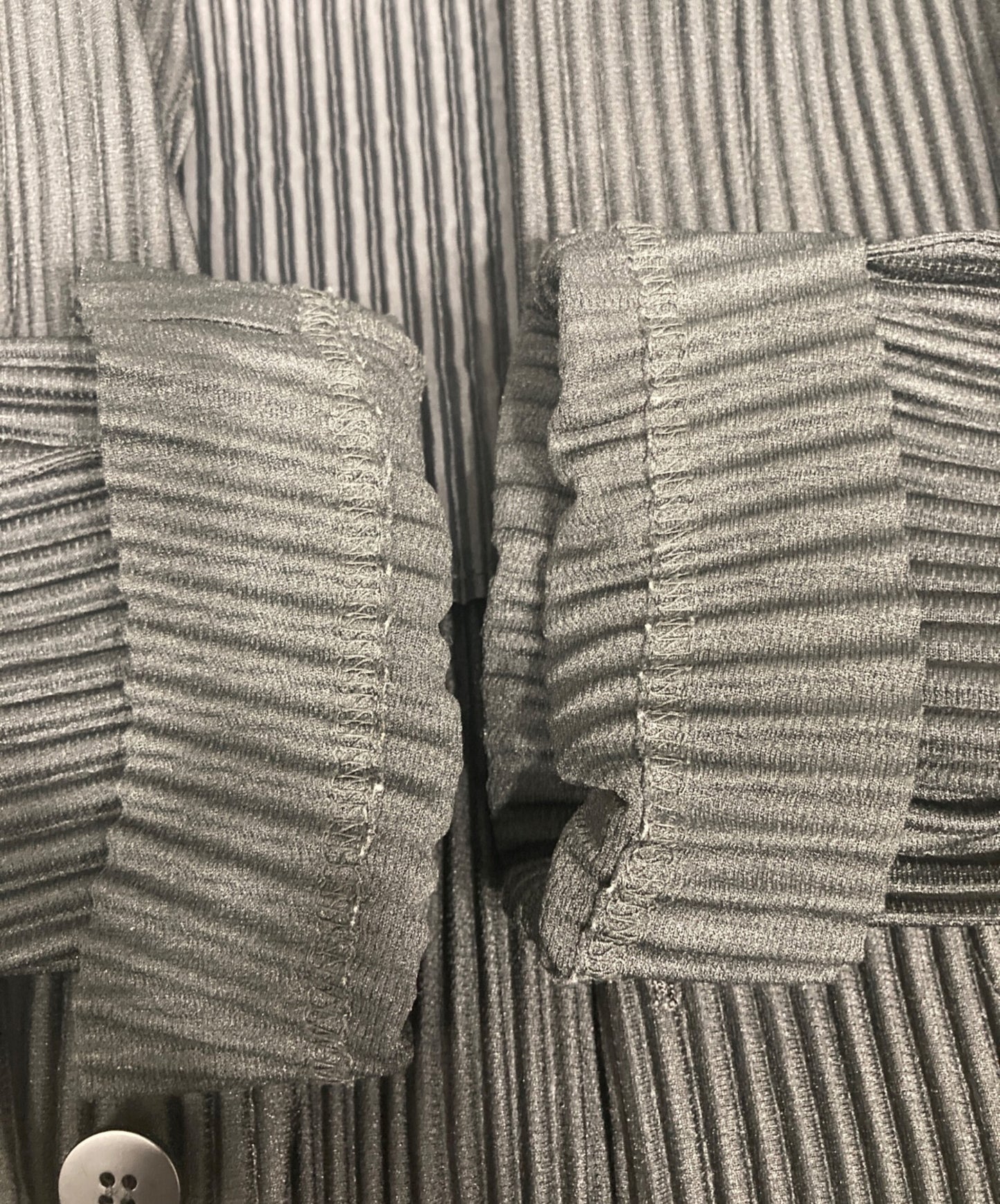 [Pre-owned] HOMME PLISSE ISSEY MIYAKE collarless pleated jacket HP21JD170