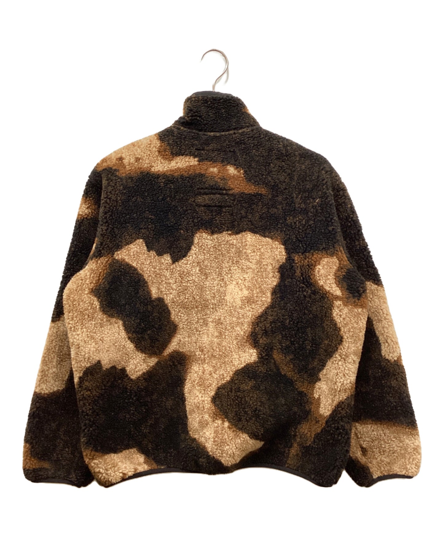 [Pre-owned] SUPREME Bleached Denim Print Fleece Jacket NA52100I