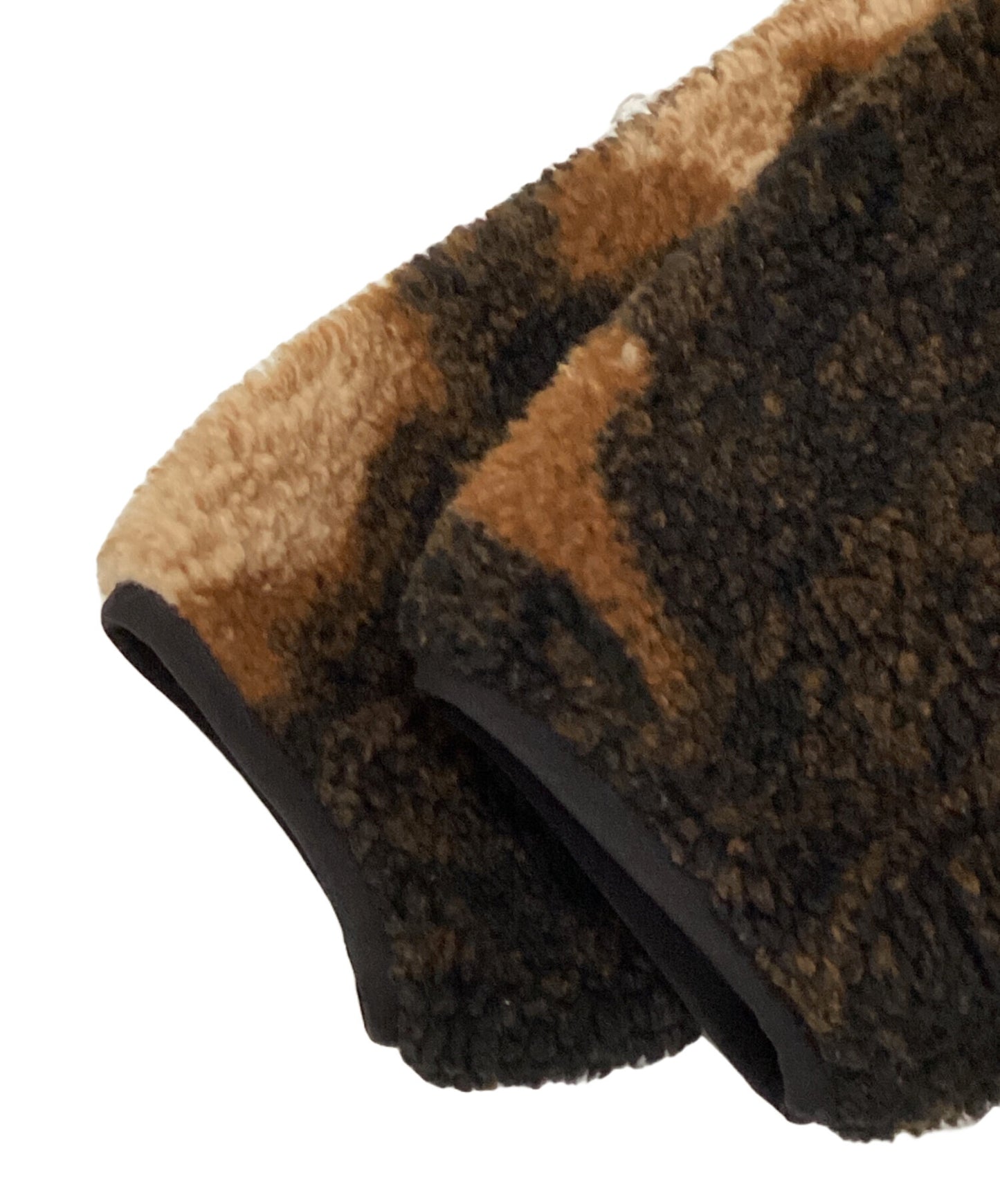 [Pre-owned] SUPREME Bleached Denim Print Fleece Jacket NA52100I