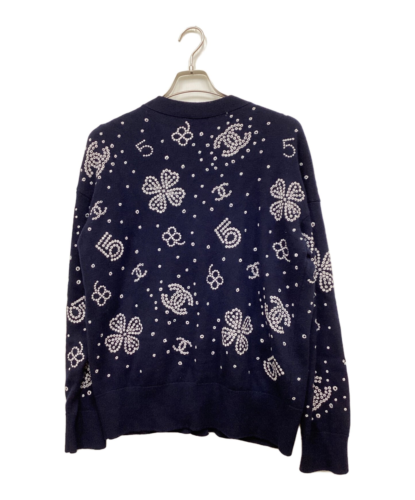 [Pre-owned] CHANEL Clover & Coco Mark Embroidered Knit Cardigan P74363K10710