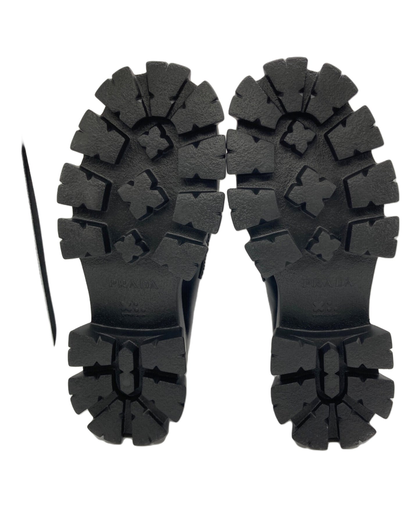 [Pre-owned] PRADA Monolith Short Loafer Boots 2TE194