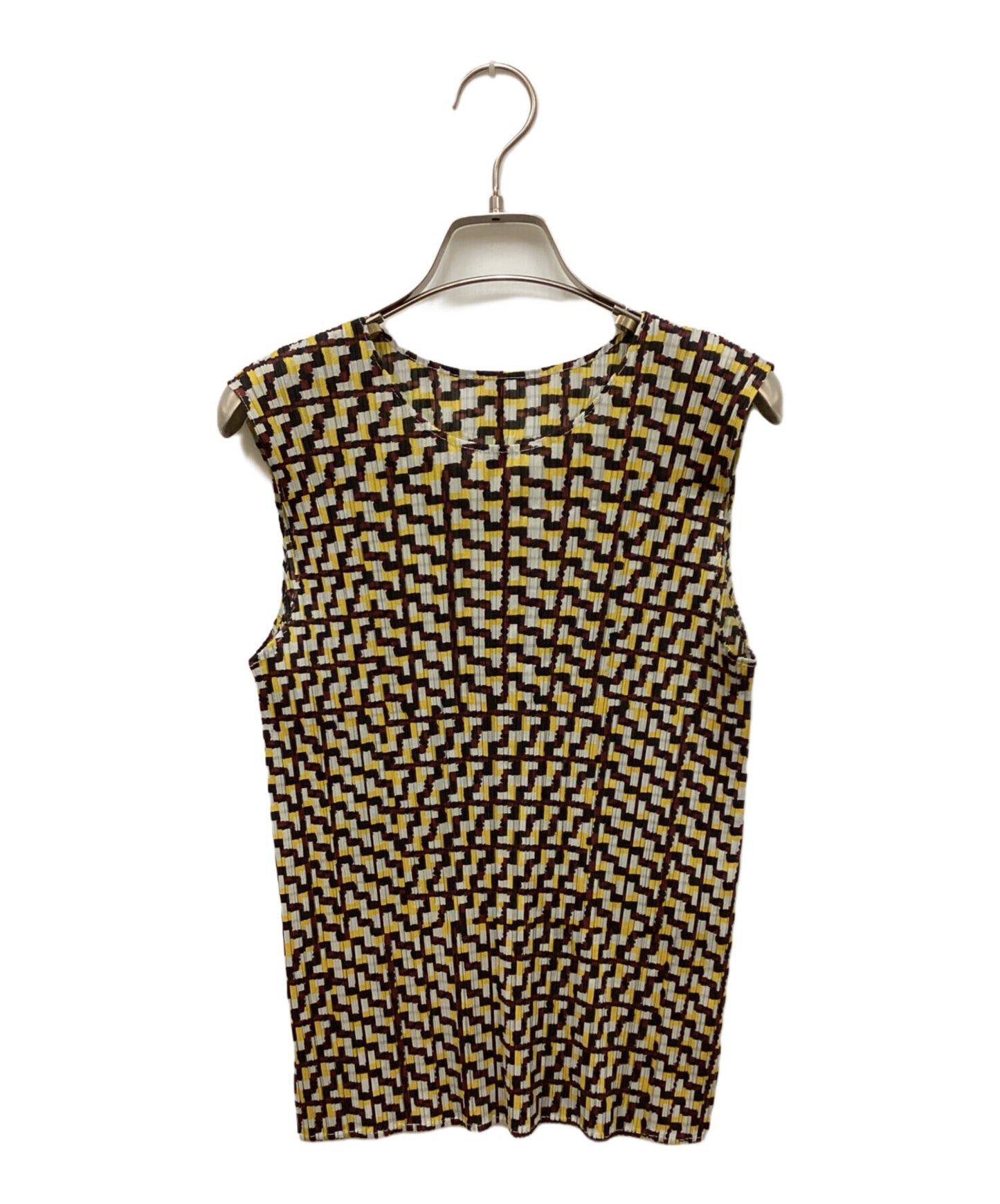 [Pre-owned] PLEATS PLEASE Sleeveless cut and sewn with all-over pattern PP01-JK555