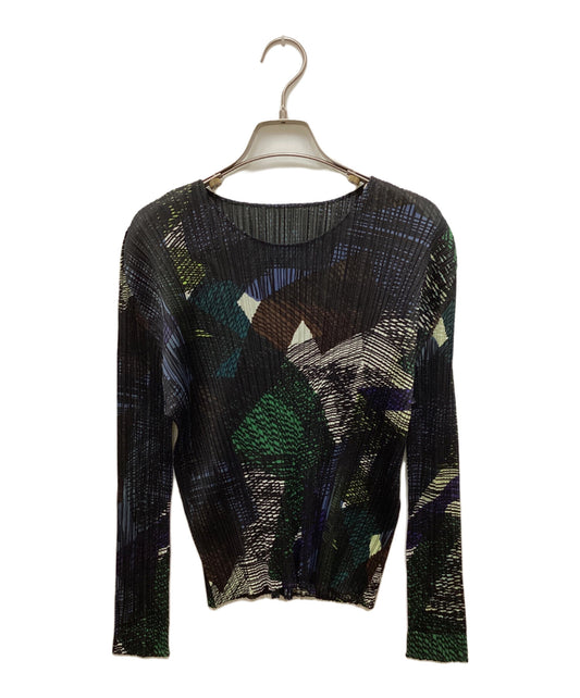 [Pre-owned] PLEATS PLEASE Pleated cut-and-sew with all-over pattern / SOUGALA PP03-JK671