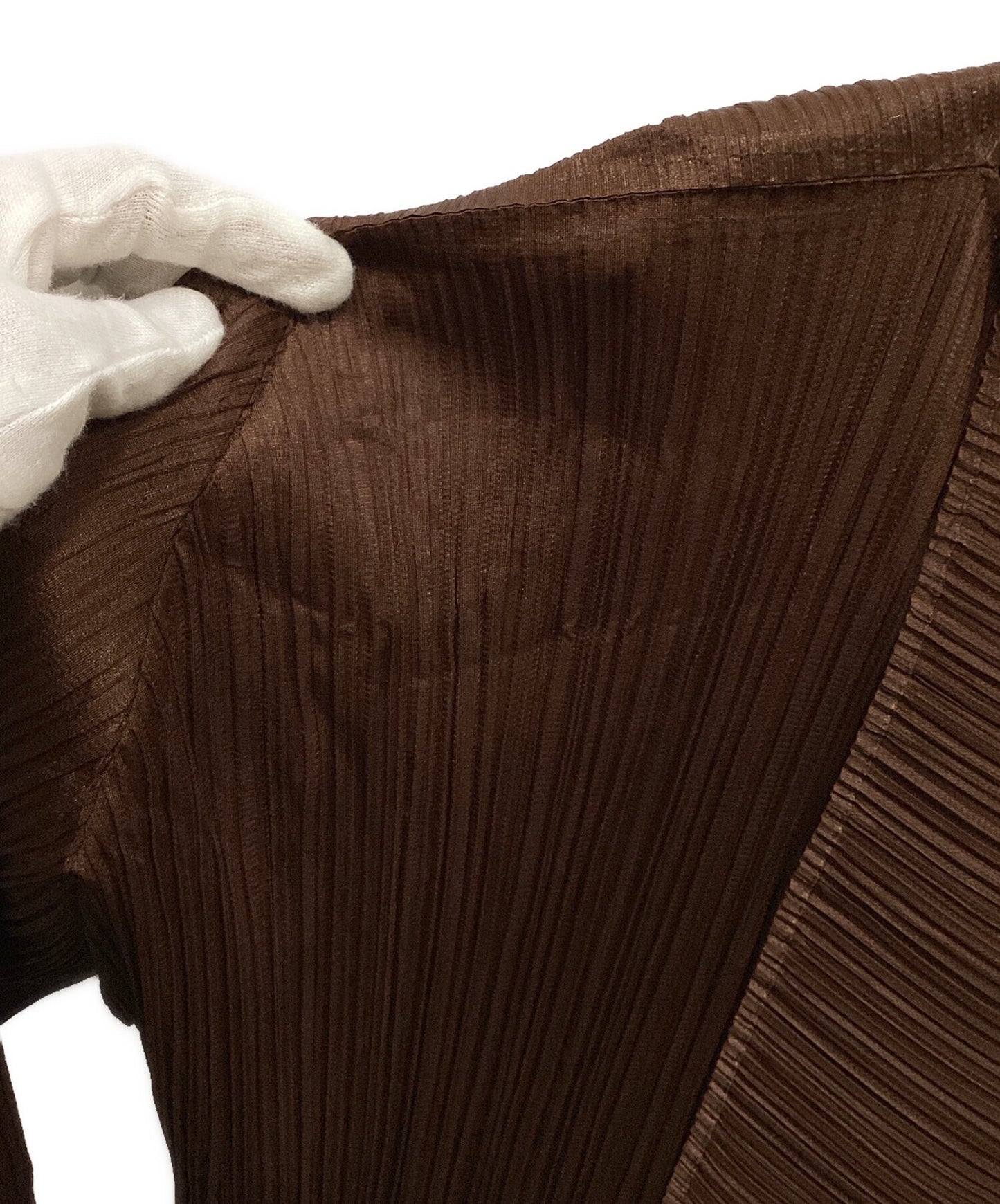 [Pre-owned] PLEATS PLEASE Belted pleated cardigan PP03-JA162