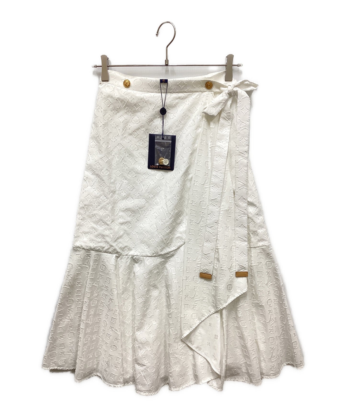 [Pre-owned] LOUIS VUITTON Monogram Relief Flounce Wrap Skirt RW222W AQV FNSK18