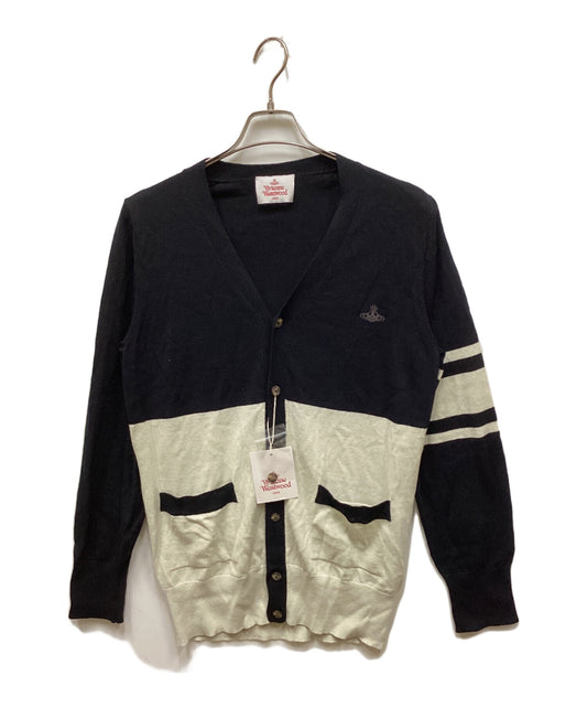 [Pre-owned] Vivienne Westwood man Orb Embroidery Two-tone Cardigan VW-LK-76614