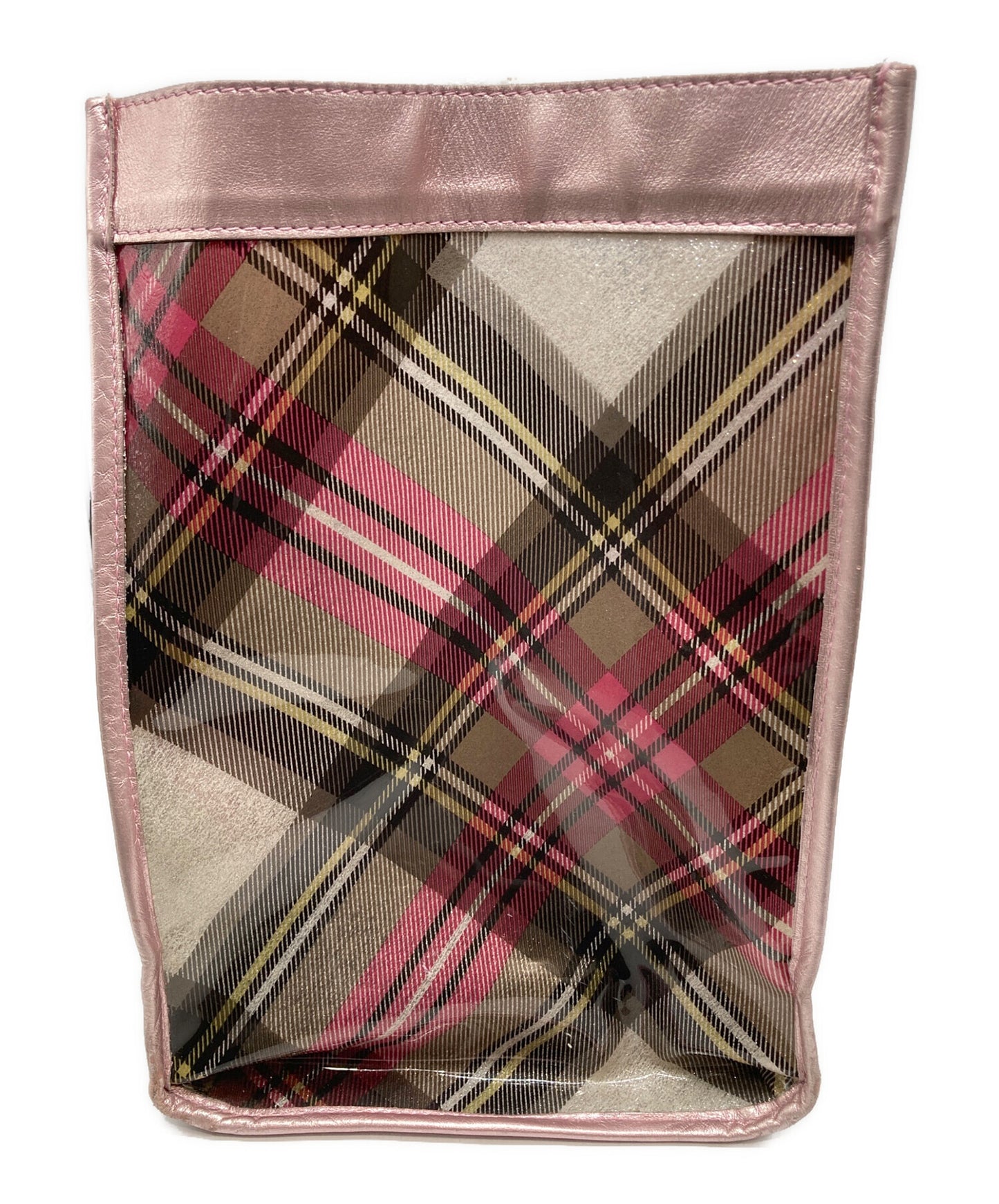 [Pre-owned] Vivienne Westwood Tartan Checked Enamel Tote Bag