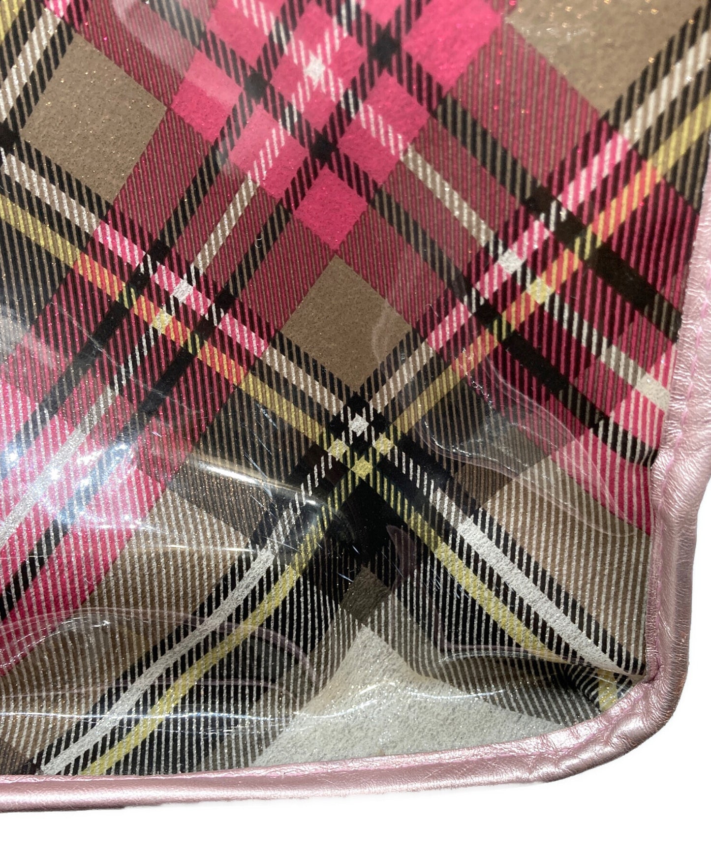 [Pre-owned] Vivienne Westwood Tartan Checked Enamel Tote Bag
