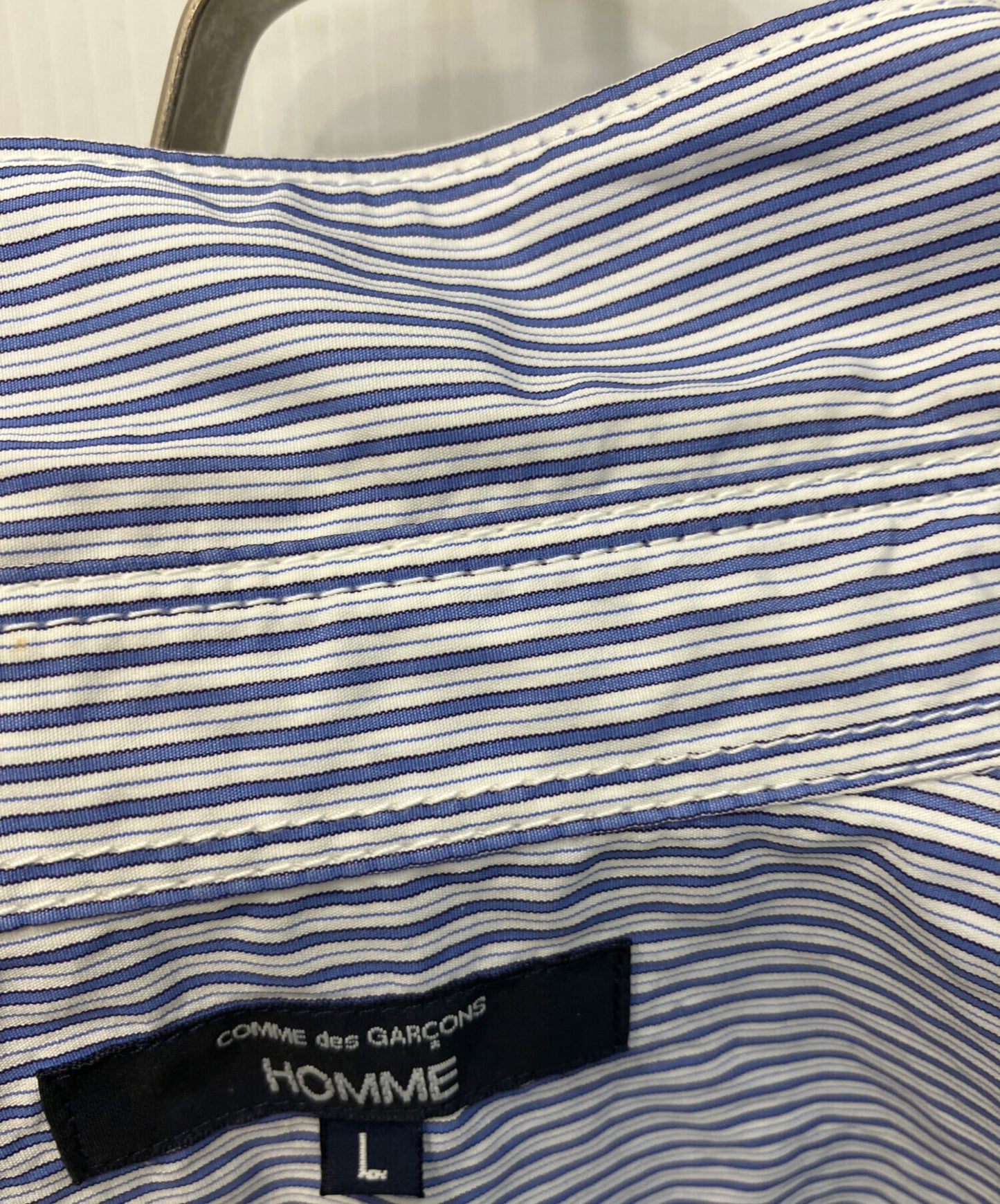 [Pre-owned] COMME des GARCONS HOMME Mix-Stripe Short-Sleeve Shirt HO-B018