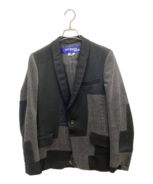 [Pre-owned] COMME des GARCONS JUNYA WATANABE MAN Tuxedo Patchwork Jacket WP-J013 / AD2015 / 15AW Denim Crazy Pattern Docking wp-j013 / ad2015 / 15aw