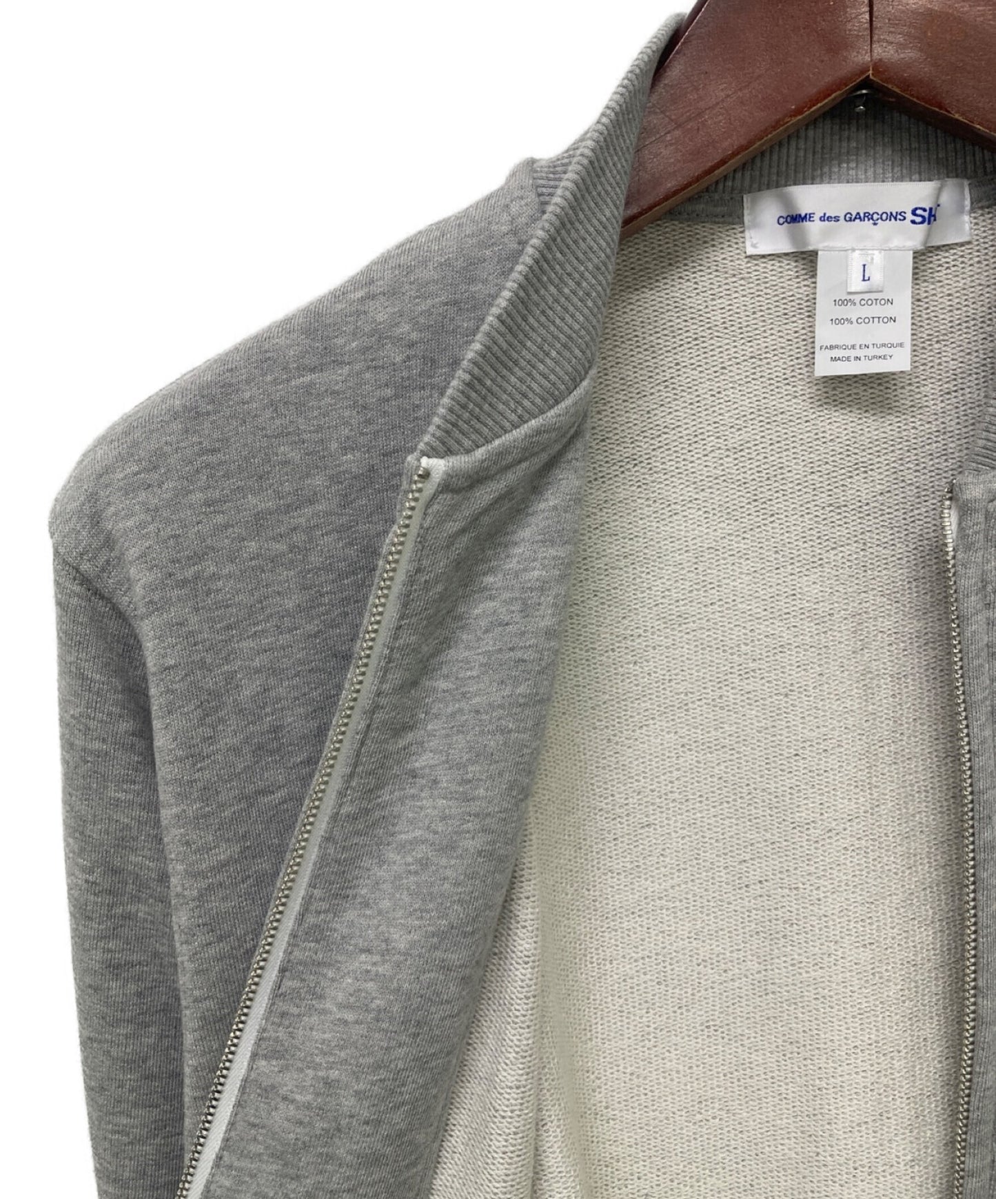 [Pre-owned] COMME des GARCONS SHIRT Back print zip-up sweatshirt FH-T002