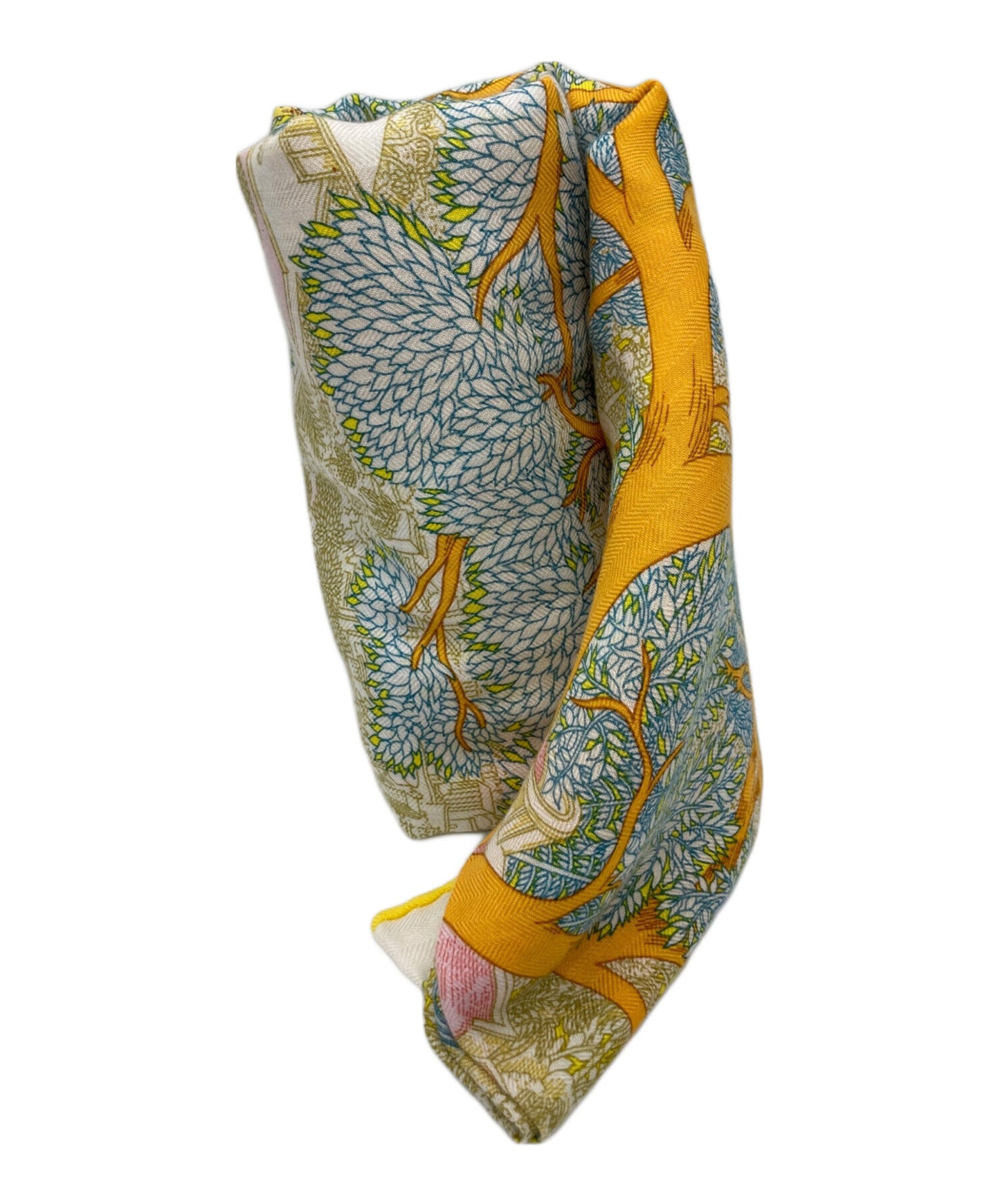 [Pre-owned] HERMES Callejean 140/Retour a la Nature shawl 243854S