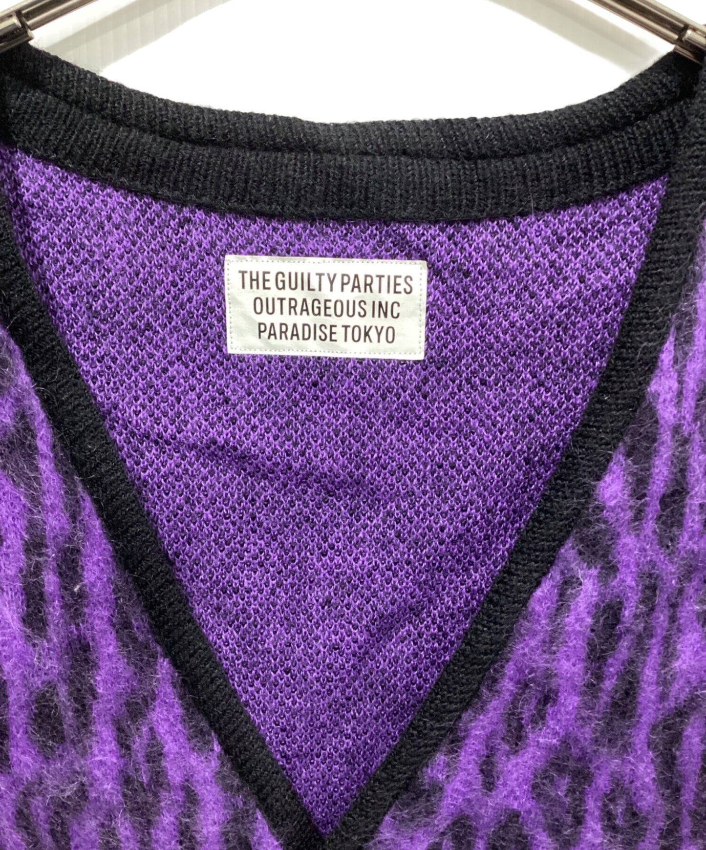 [Pre-owned] WACKO MARIA LEOPARD MOHAIR CARDIGAN(TYPE-2)/Leopard Mohair Cardigan