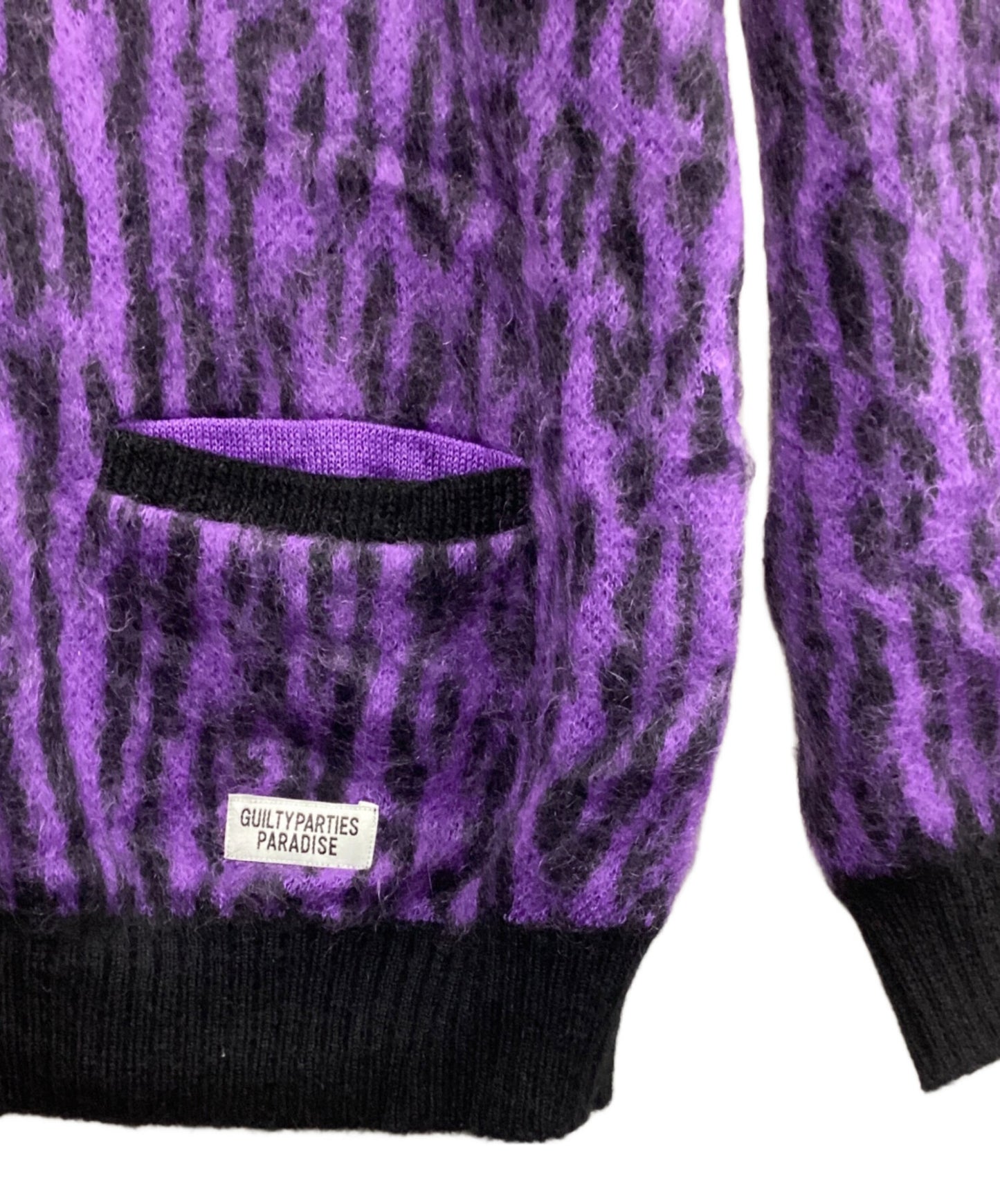 [Pre-owned] WACKO MARIA LEOPARD MOHAIR CARDIGAN(TYPE-2)/Leopard Mohair Cardigan