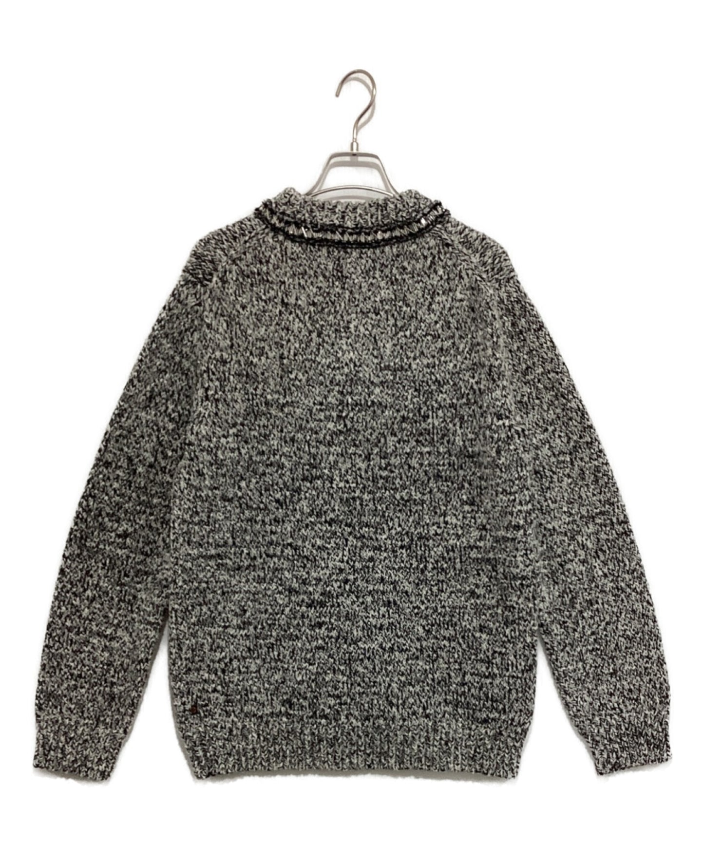 [Pre-owned] LOUIS VUITTON Rhinestone Trim Tweed Effect Knit Cardigan RW221B/OJ7/FMKC82