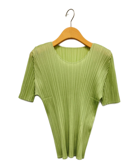 [Pre-owned] PLEATS PLEASE ISSEY MIYAKE Short Sleeve Blouse / Pleated Blouse / Round Neck Cut & Sewn PP31JK151