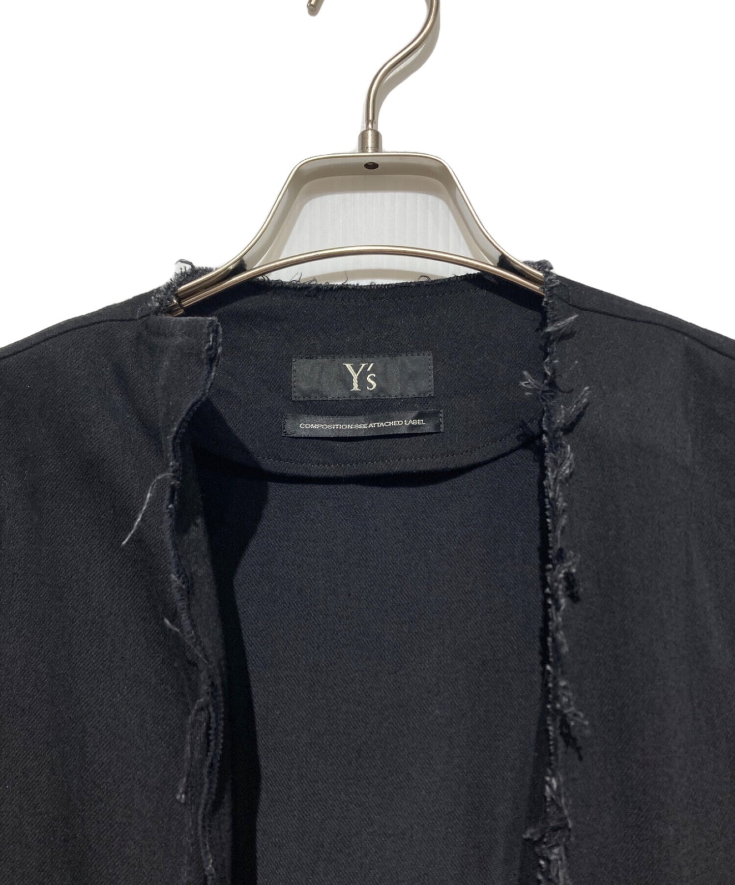 [Pre-owned] Y's DENIM HOLE EMBROIDERY NO COLLAR JACKET YZ-J12-011