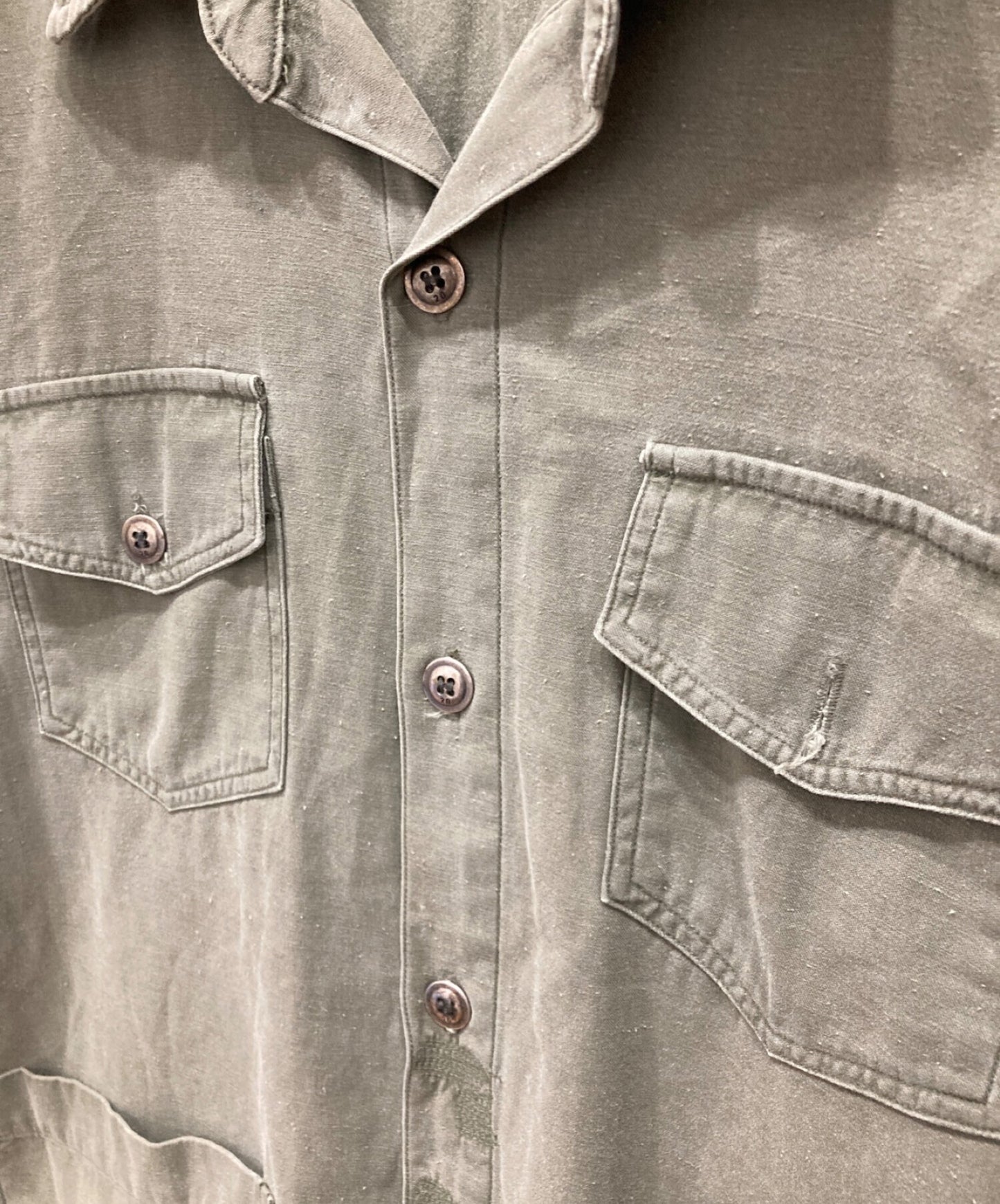 [Pre-owned] GREG LAUREN Boxy Studio Shirt Boxy Studio Shirt Military Coverall