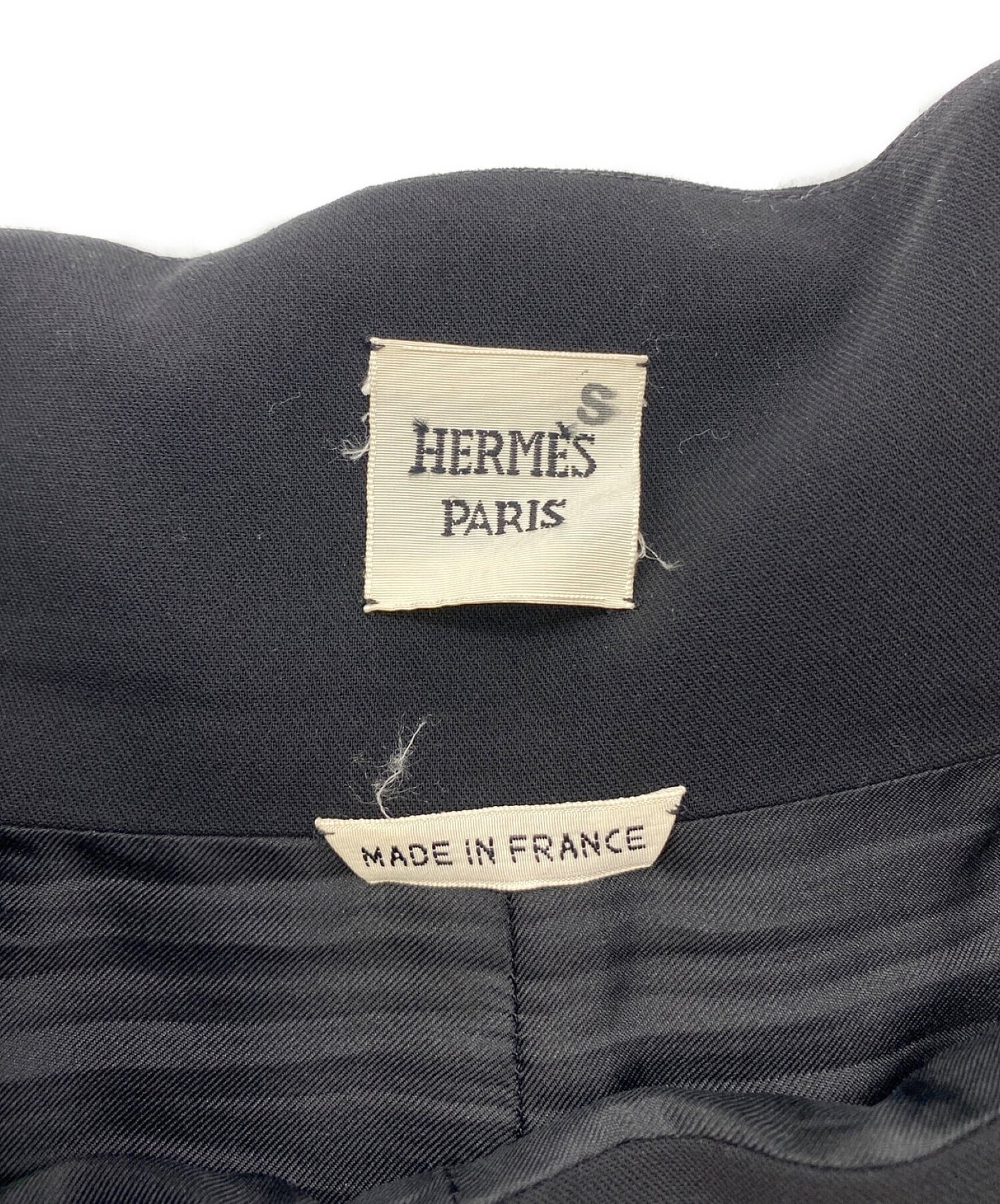 [Pre-owned] HERMES Leather piping skirt