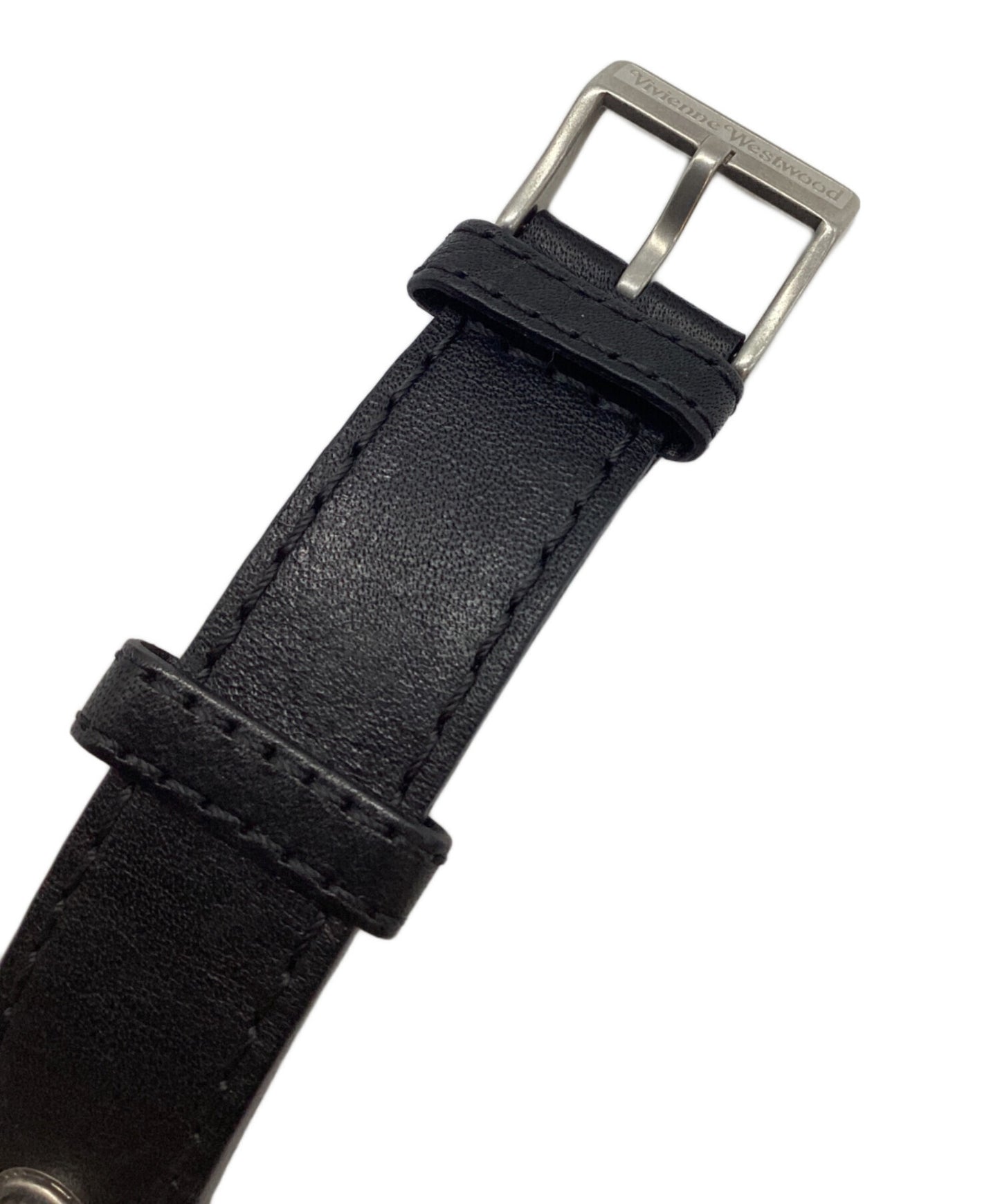 [Pre-owned] Vivienne Westwood Leather Strap Watch VV012BK