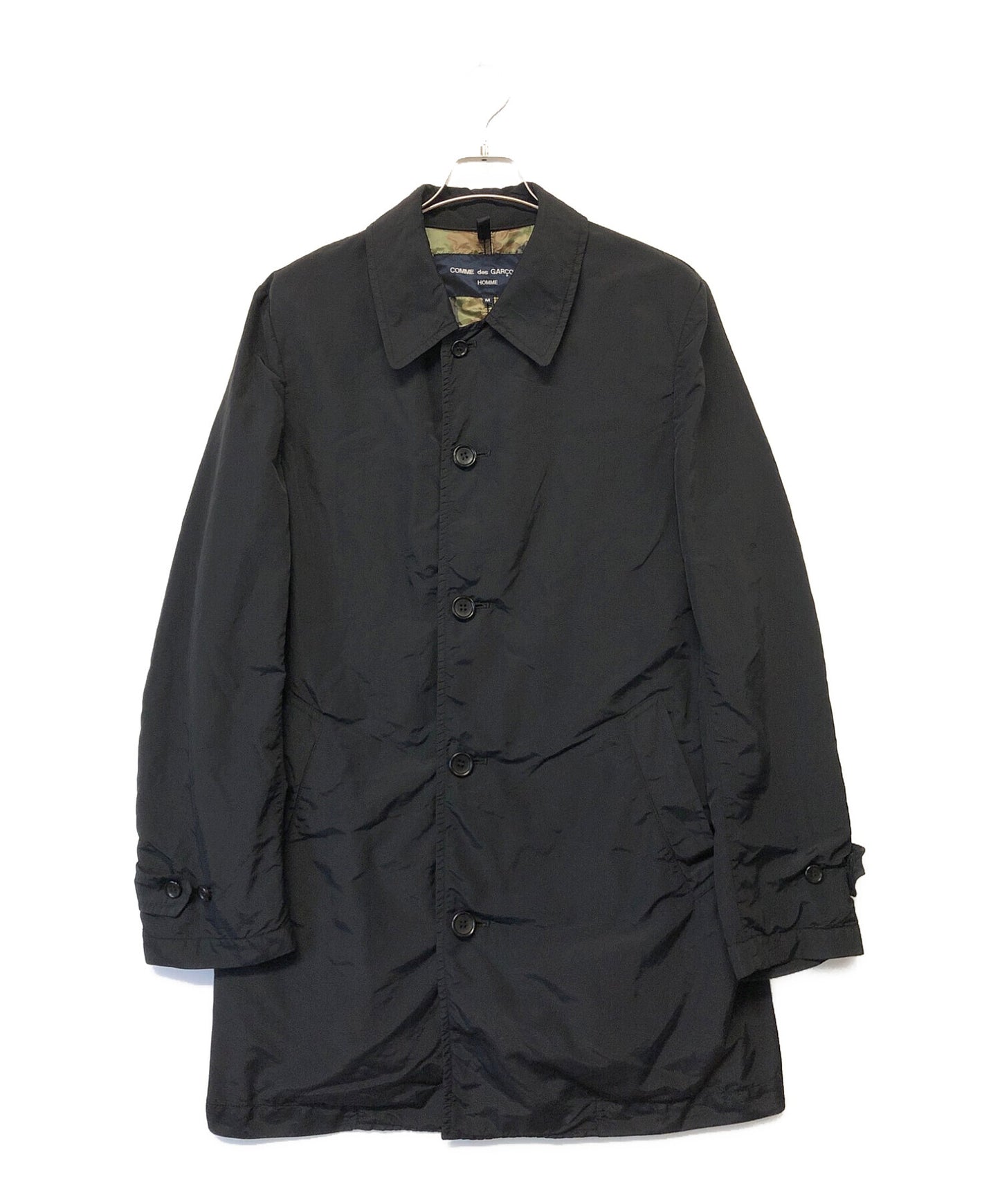 [Pre-owned] COMME des GARCONS HOMME Nylon poly product processing coat men's black HS-C006 HS-C006