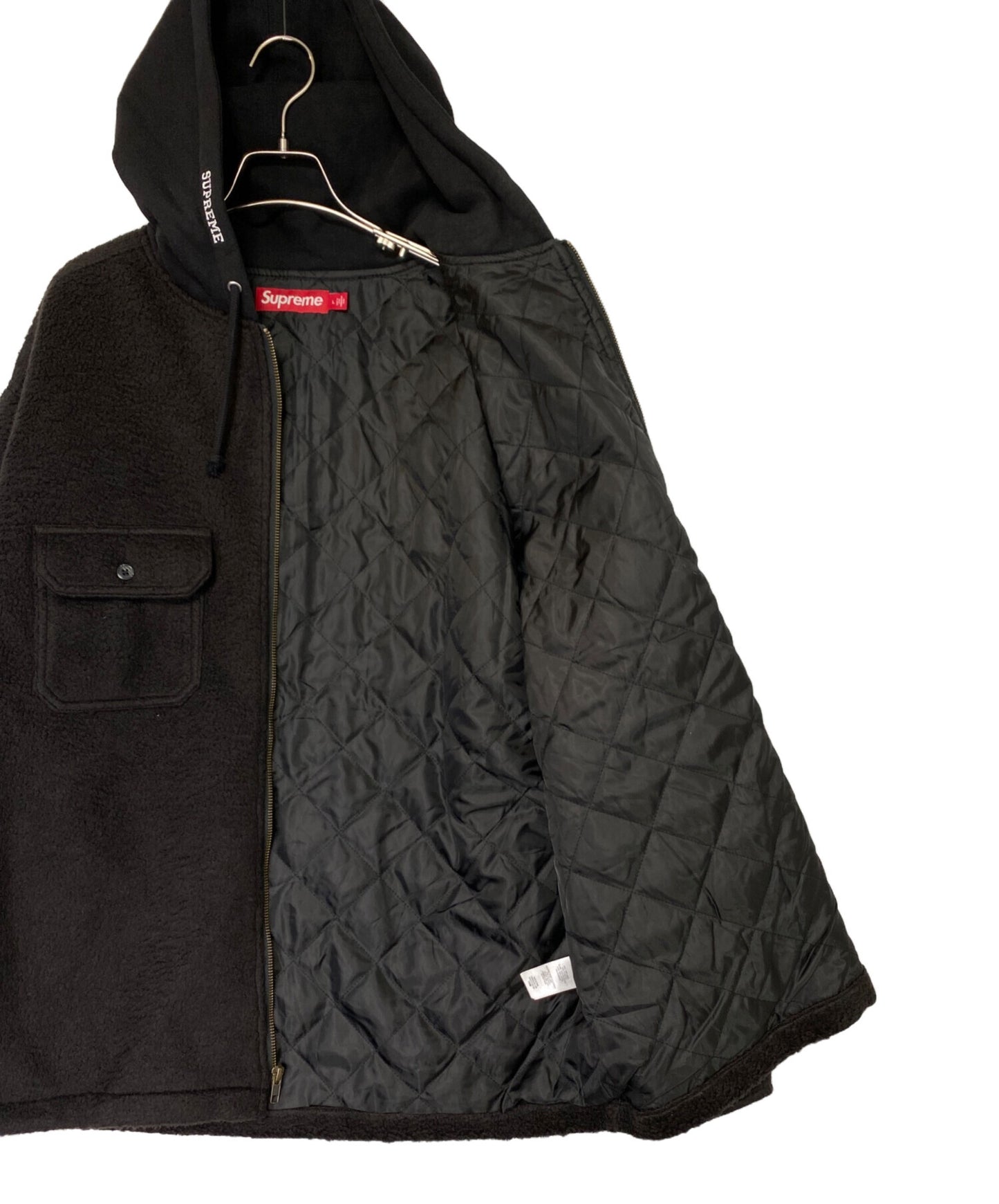 [Pre-owned] SUPREME fleece zip up hooded shirt