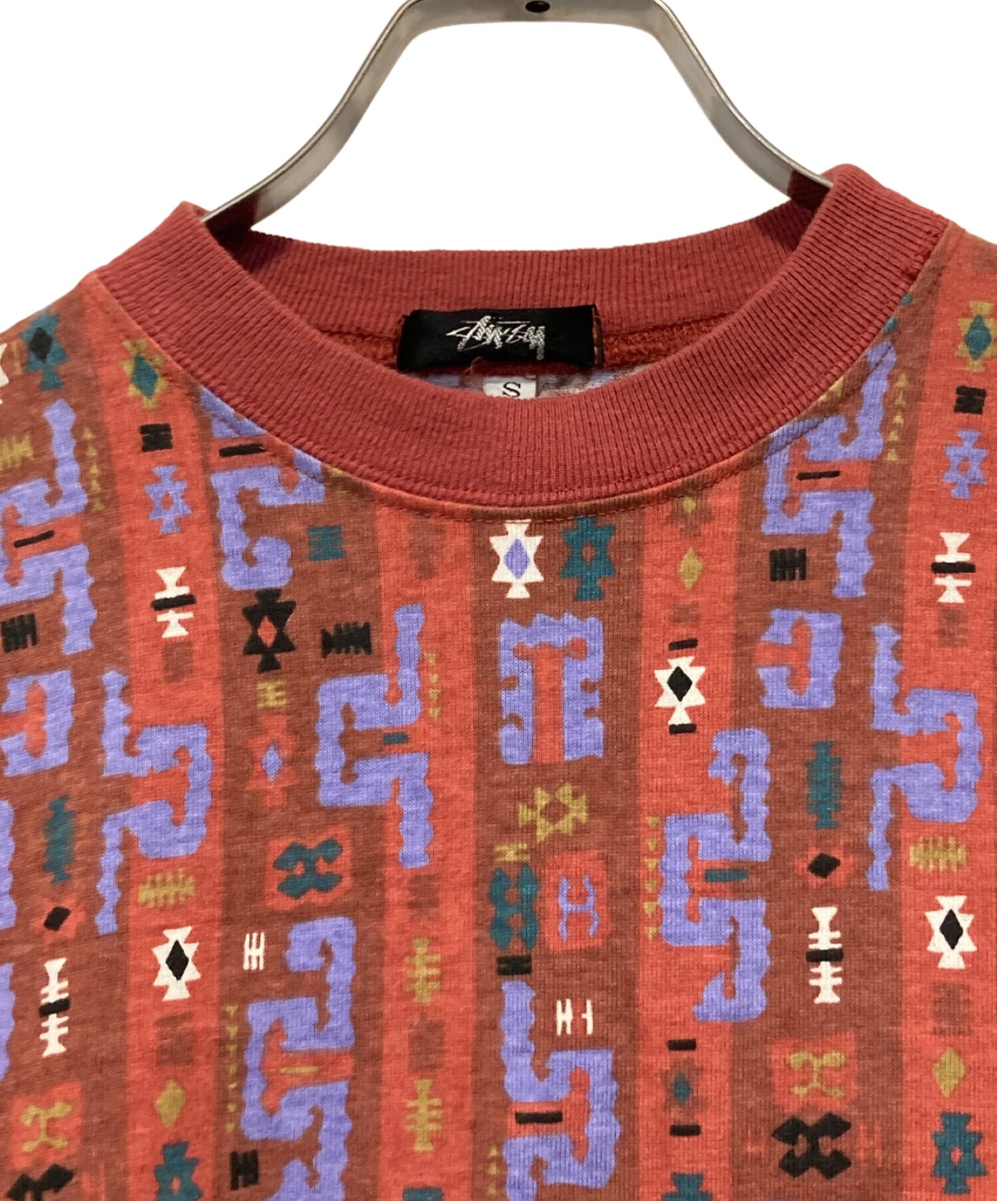 [Pre-owned] stussy T-shirt with a full pattern