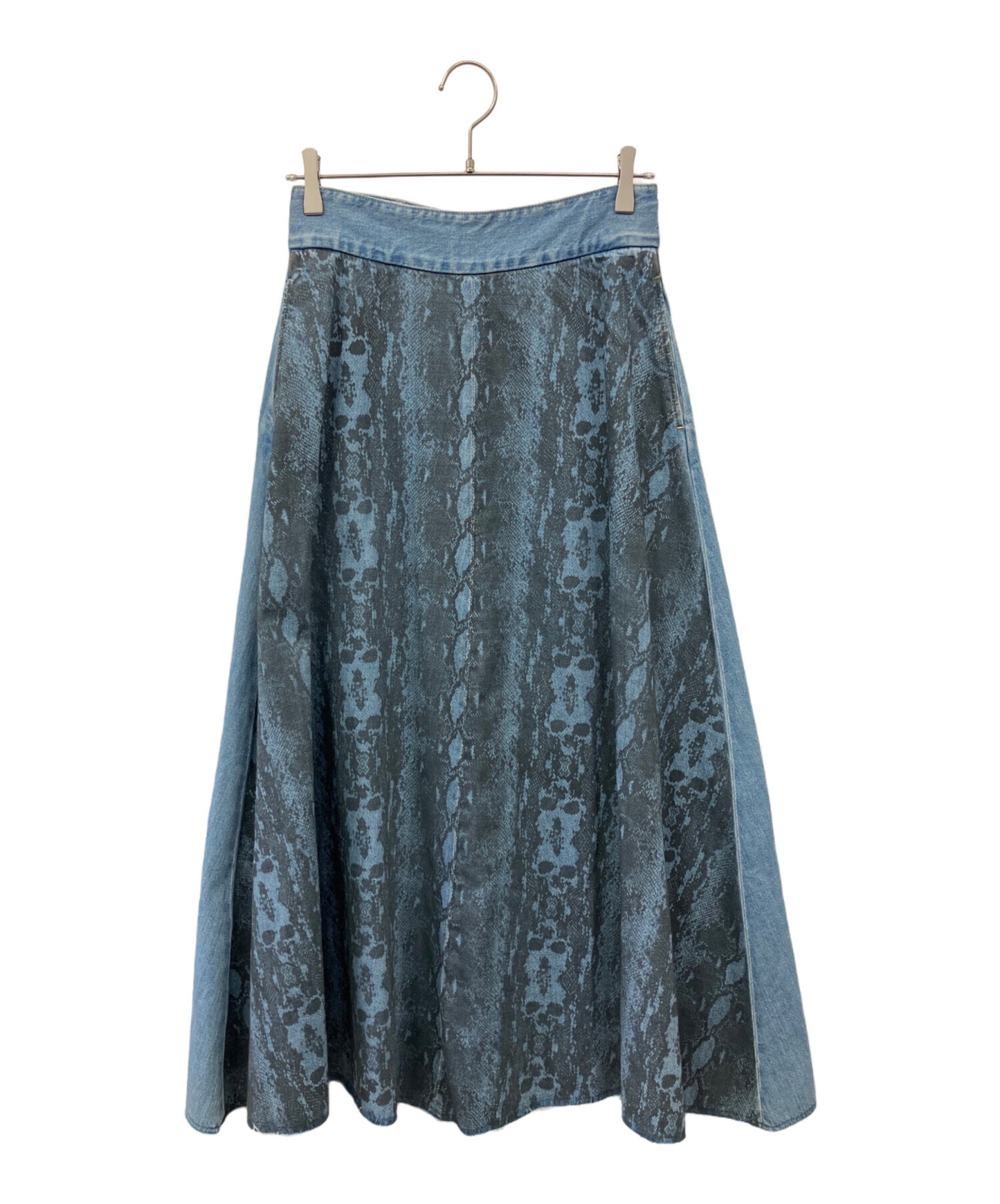 [Pre-owned] Hysteric Glamour SKULL SNAKE Flared denim skirt 01211AK01