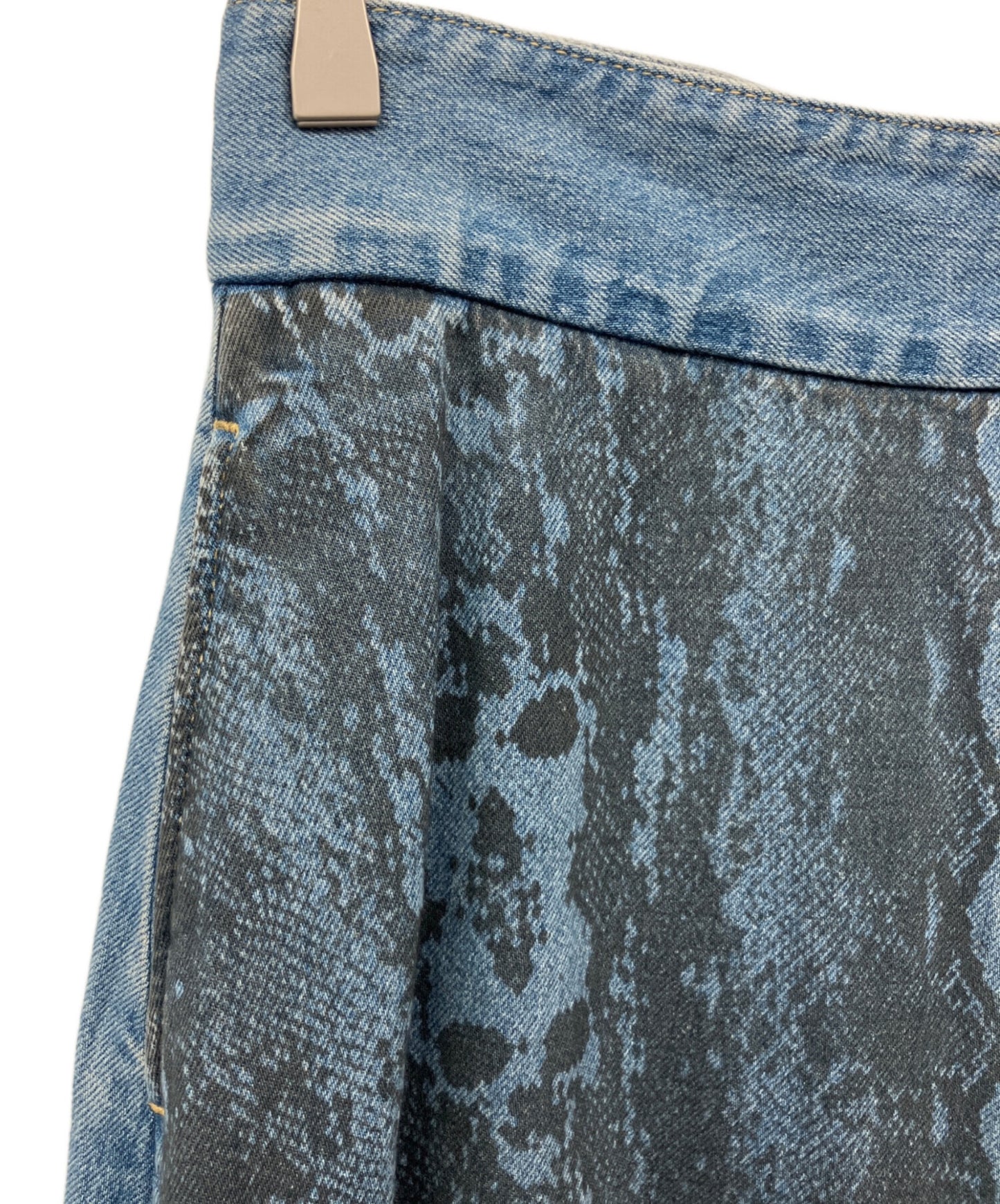 [Pre-owned] Hysteric Glamour SKULL SNAKE Flared denim skirt 01211AK01