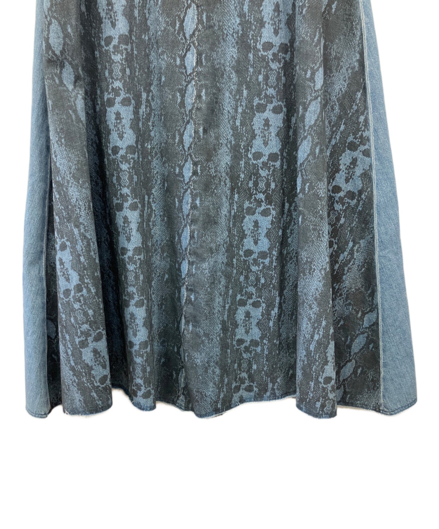 [Pre-owned] Hysteric Glamour SKULL SNAKE Flared denim skirt 01211AK01