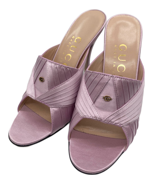 [Pre-owned] GUCCI Satin sandals