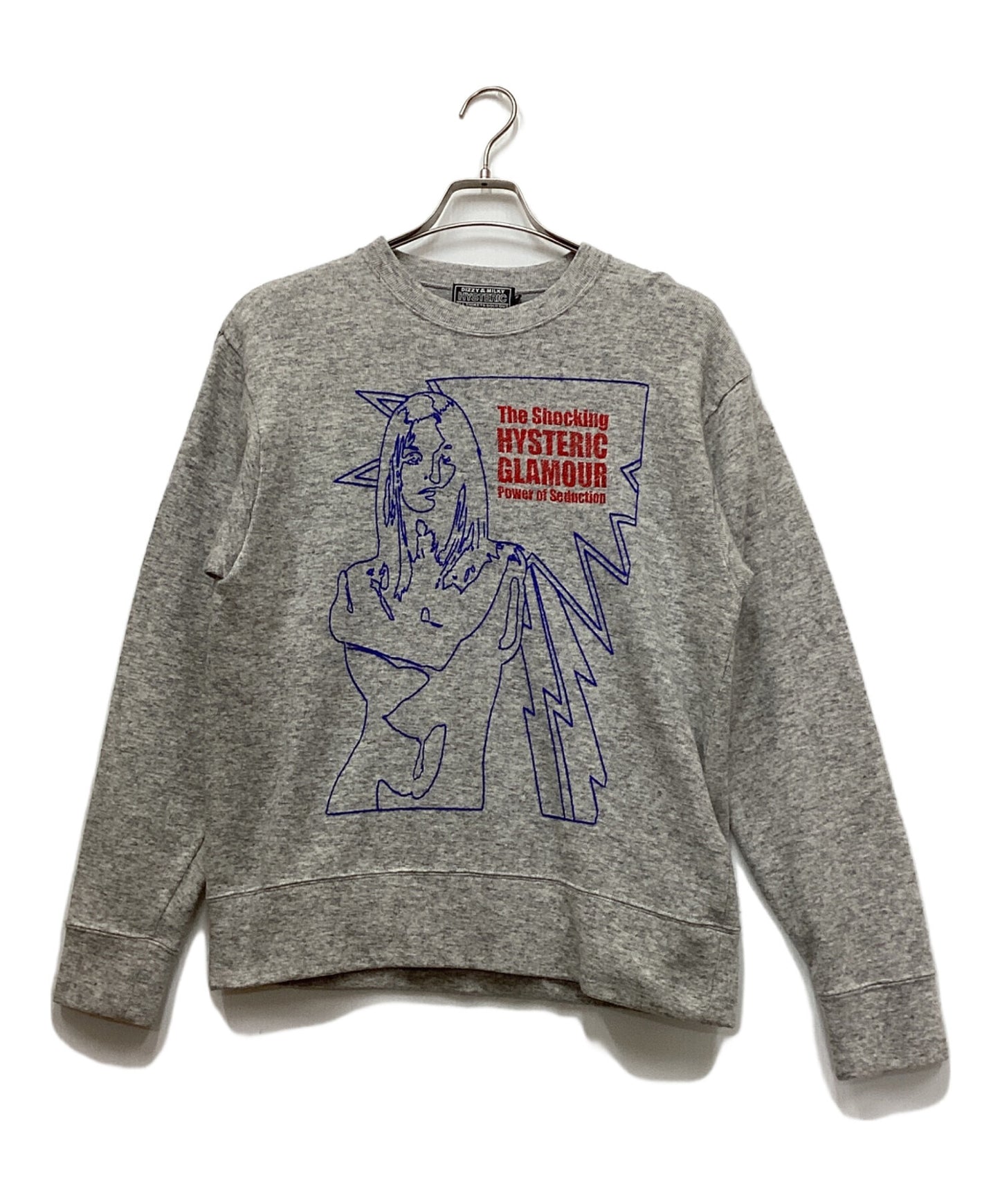 [Pre-owned] Hysteric Glamour THE SHOCKING Embroidery Sweatshirt 02233CS04