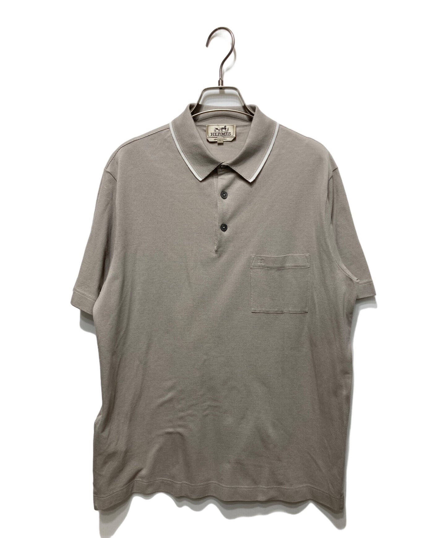[Pre-owned] HERMES Piqures sellier polo shirt 91-5749