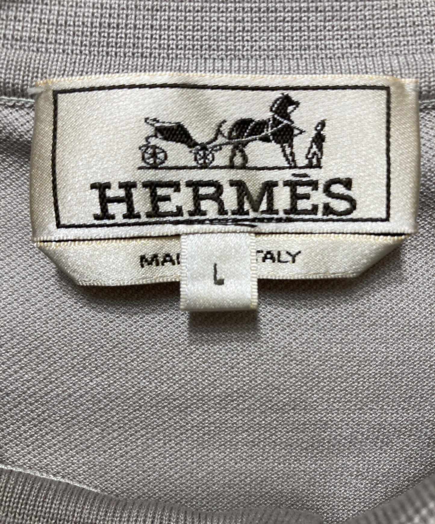 [Pre-owned] HERMES Piqures sellier polo shirt 91-5749