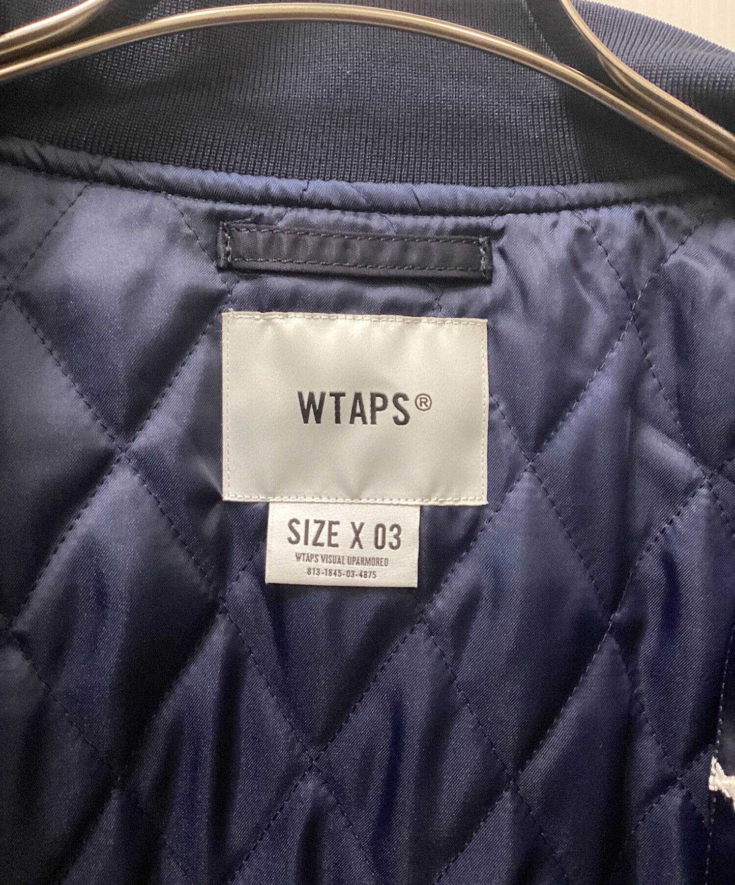 [Pre-owned] WTAPS TEAM JACKET NYLON TWILL TEXTILE / Poetry MA-1 221TQDT-JKM01