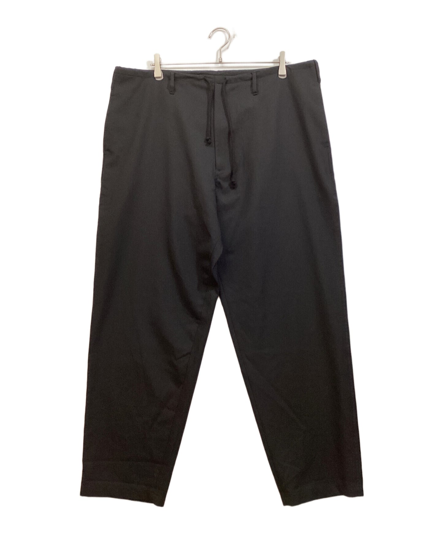 [Pre-owned] GROUND Y WOOL/POLYESTER GABARDINE DRAWSTRING PANTS GA-P12-100
