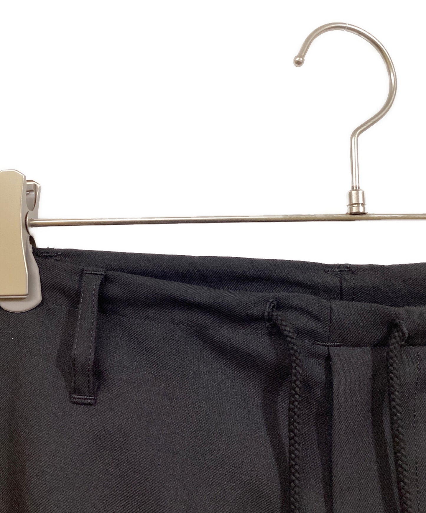 [Pre-owned] GROUND Y WOOL/POLYESTER GABARDINE DRAWSTRING PANTS GA-P12-100