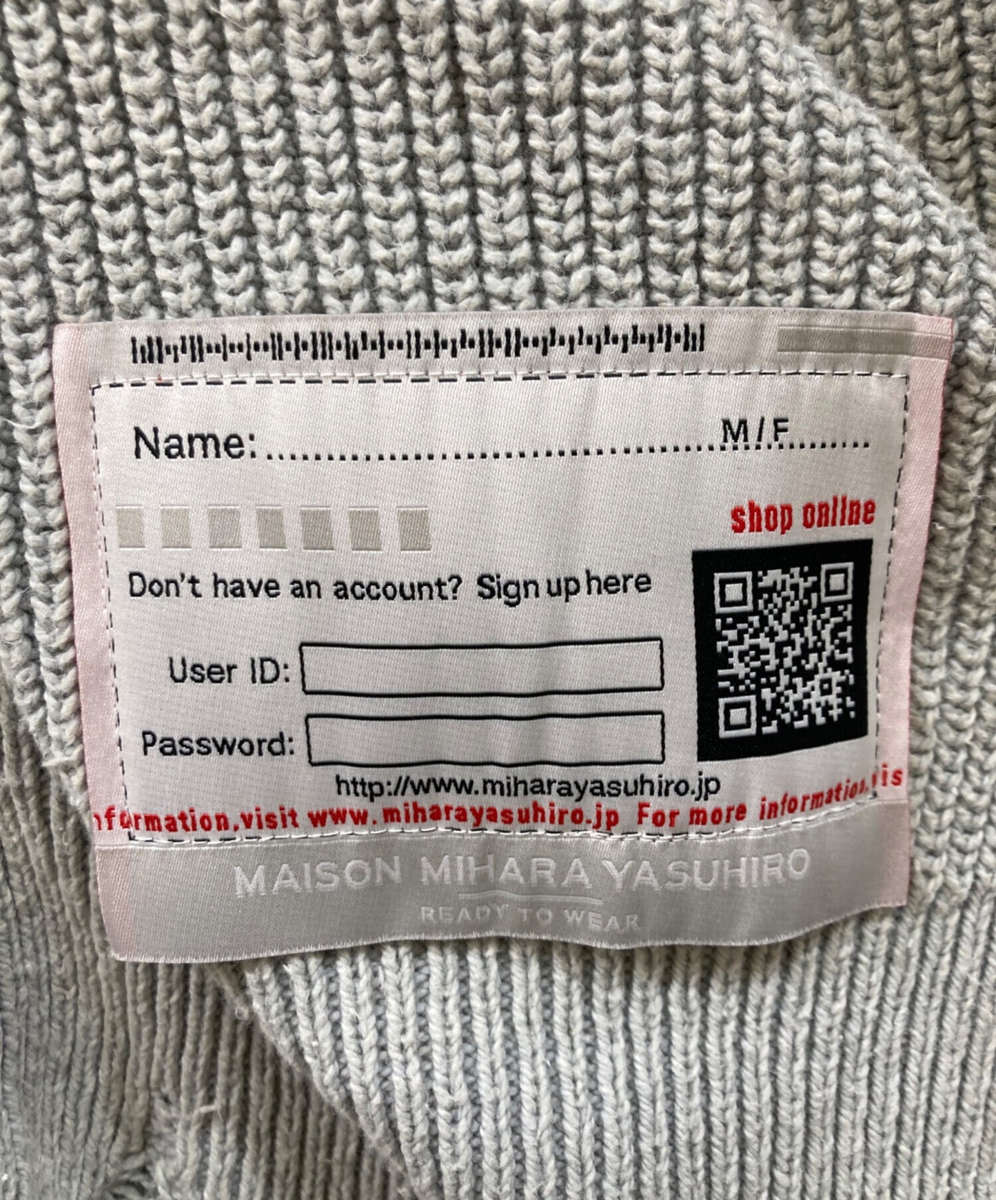 [Pre-owned] Maison MIHARA YASUHIRO BLEACHED HUGE CARDIGAN B12CD641