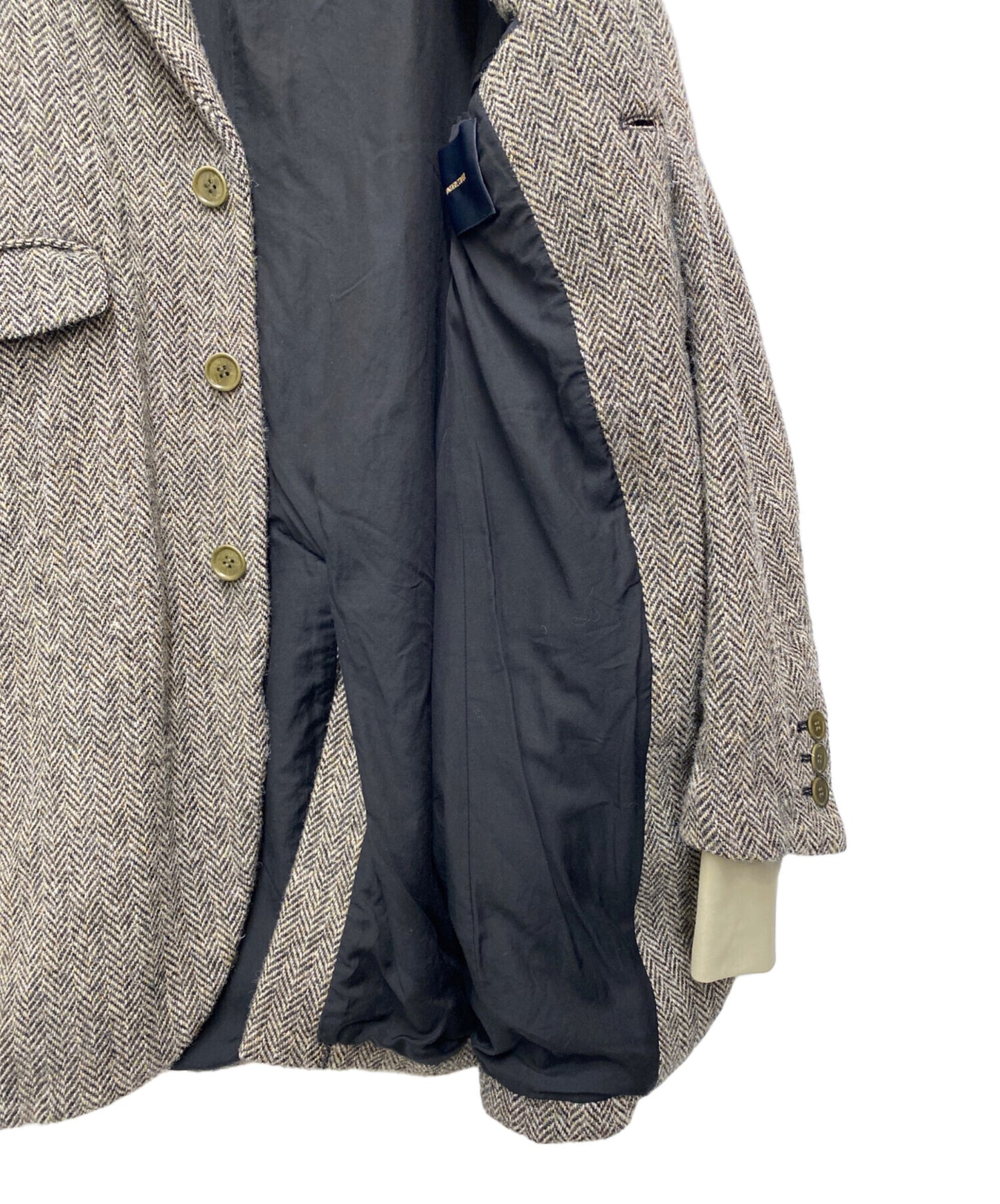 [Pre-owned] UNDERCOVER Layered Sleeves/Harris Tweed Jacket UCT4104-1
