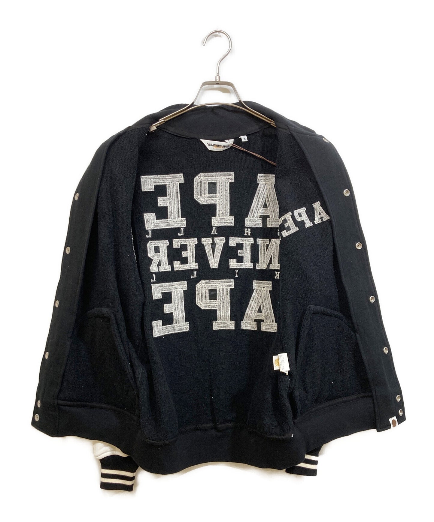 [Pre-owned] A BATHING APE Embroidered Sweat Varsity Jacket