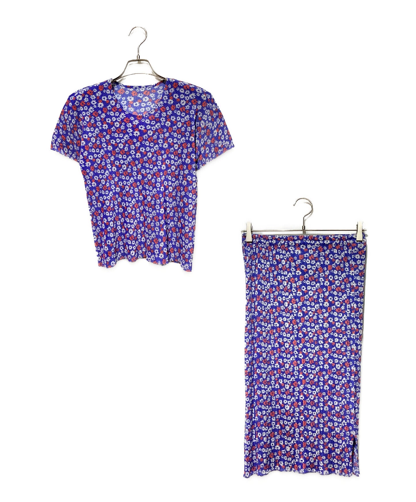 [Pre-owned] PLEATS PLEASE Flower Print Setup pp22-fk876 / pp22-jg678