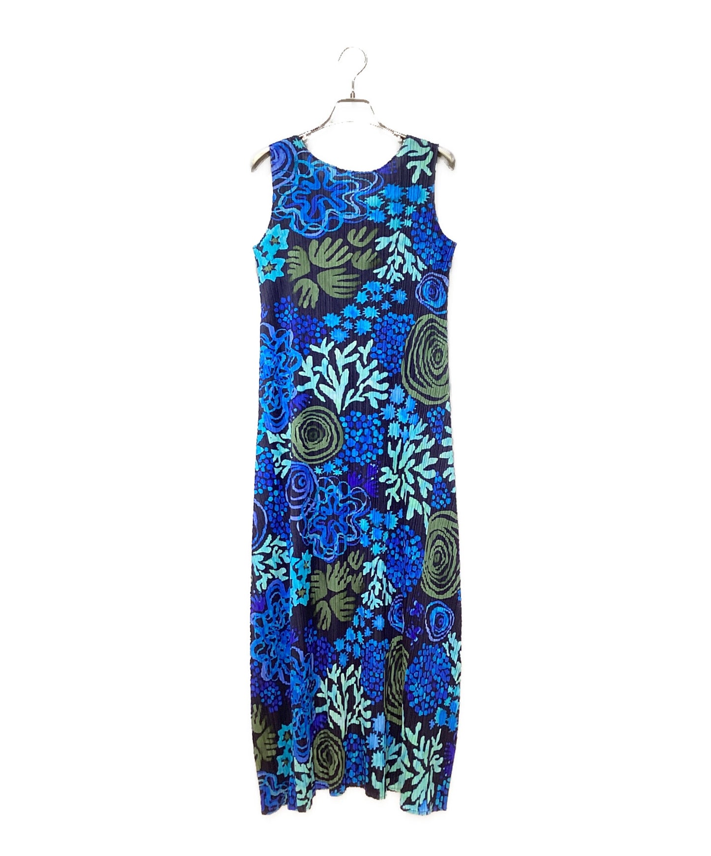 [Pre-owned] PLEATS PLEASE Sleeveless dress with all-over pattern PP23-JH521